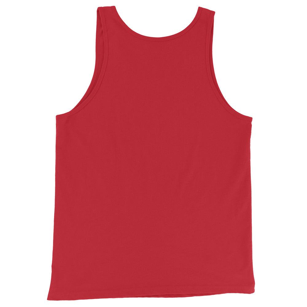 Red-Fuck The Vandal Squad Graffiti Tank Top from B.Different Clothing, back view, graffiti-inspired streetwear