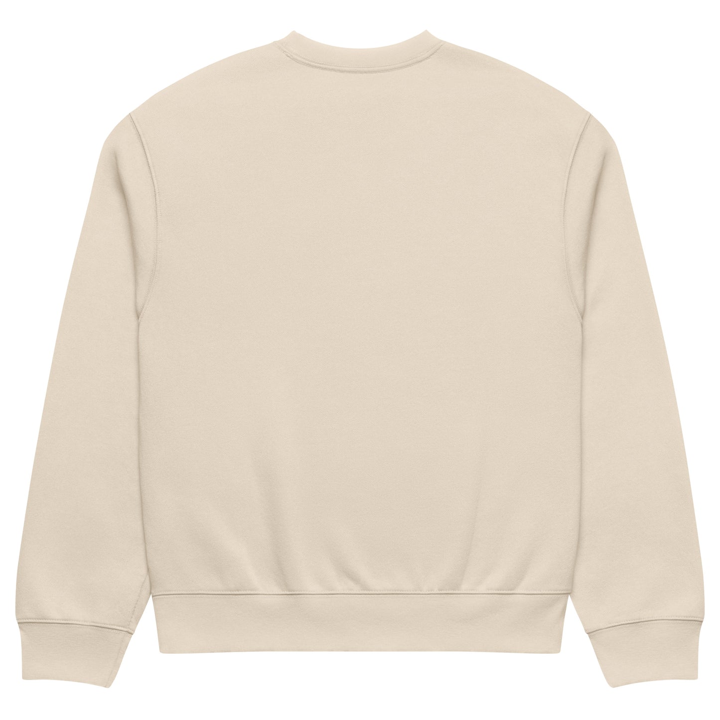 Beige-Stay Weird Graffiti Throwie Sweatshirt by Monsterinho from B.Different Clothing, back view, graffiti-inspired streetwear, oversized heavyweight