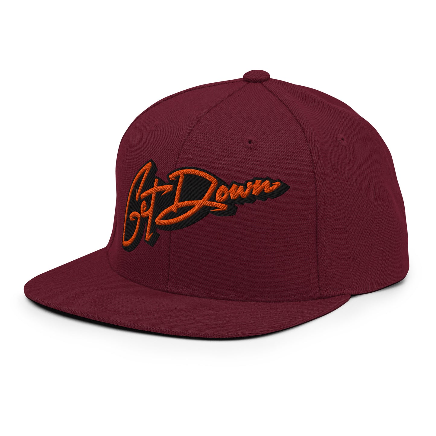 maroon-get-down-graffiti-lettering-snapback-hat-back-by-b.different-clothing-graffiti-inspired-independent-streetwear-brand