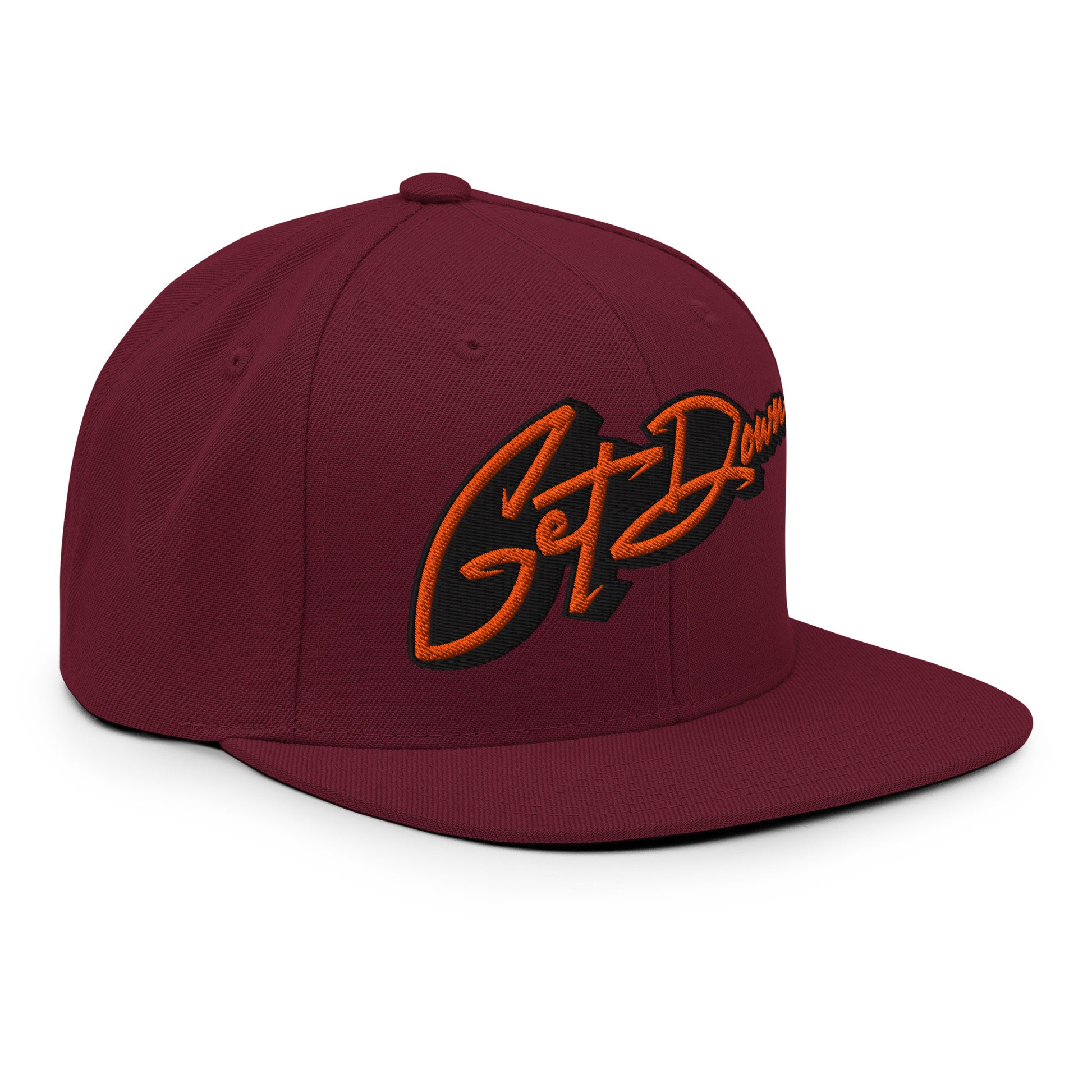 maroon-get-down-graffiti-lettering-snapback-hat-back-by-b.different-clothing-graffiti-inspired-independent-streetwear-brand