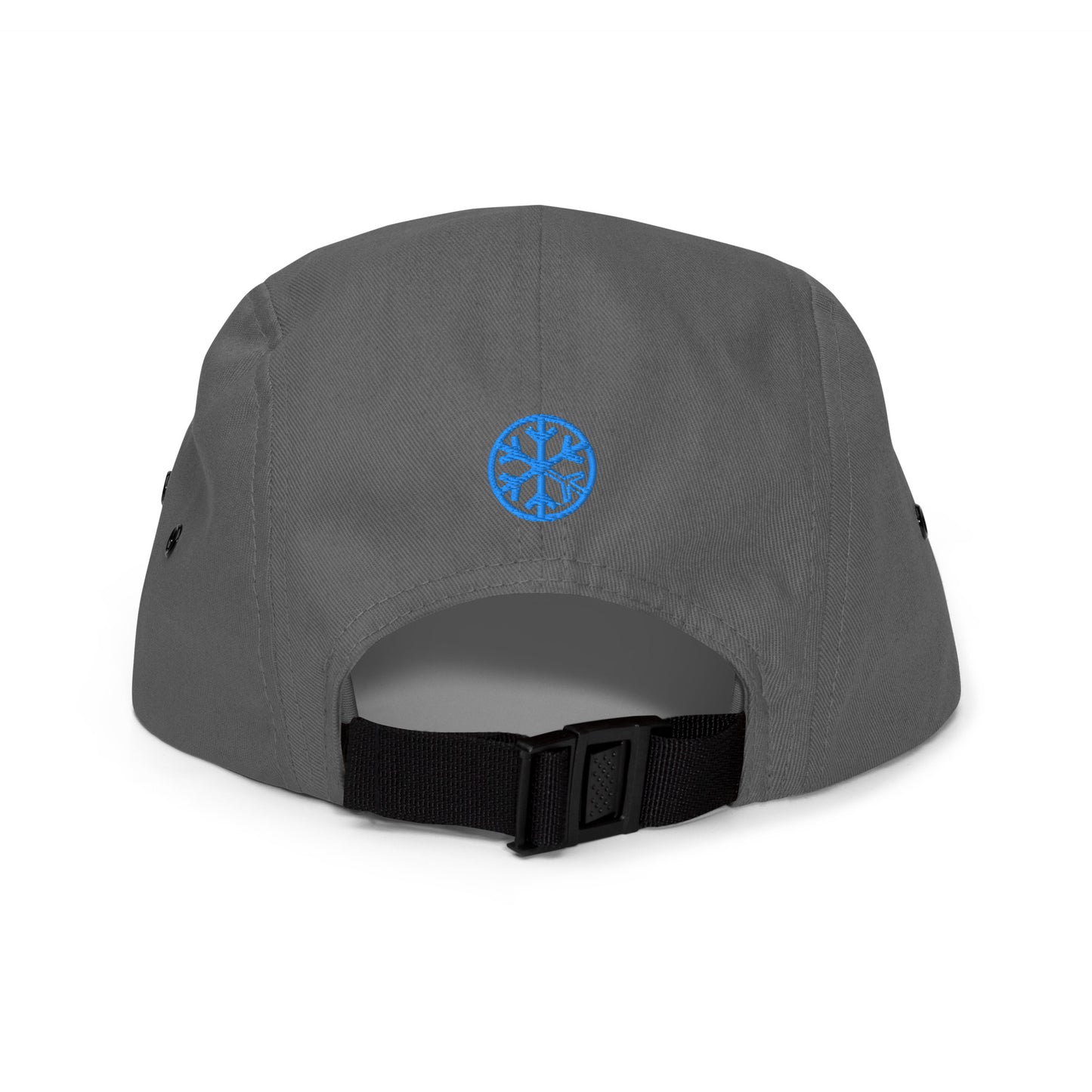 Gray-Stay Weird Graffiti Tag 5-Panel Snapback Hat from B.Different Clothing, back view, graffiti-inspired streetwear