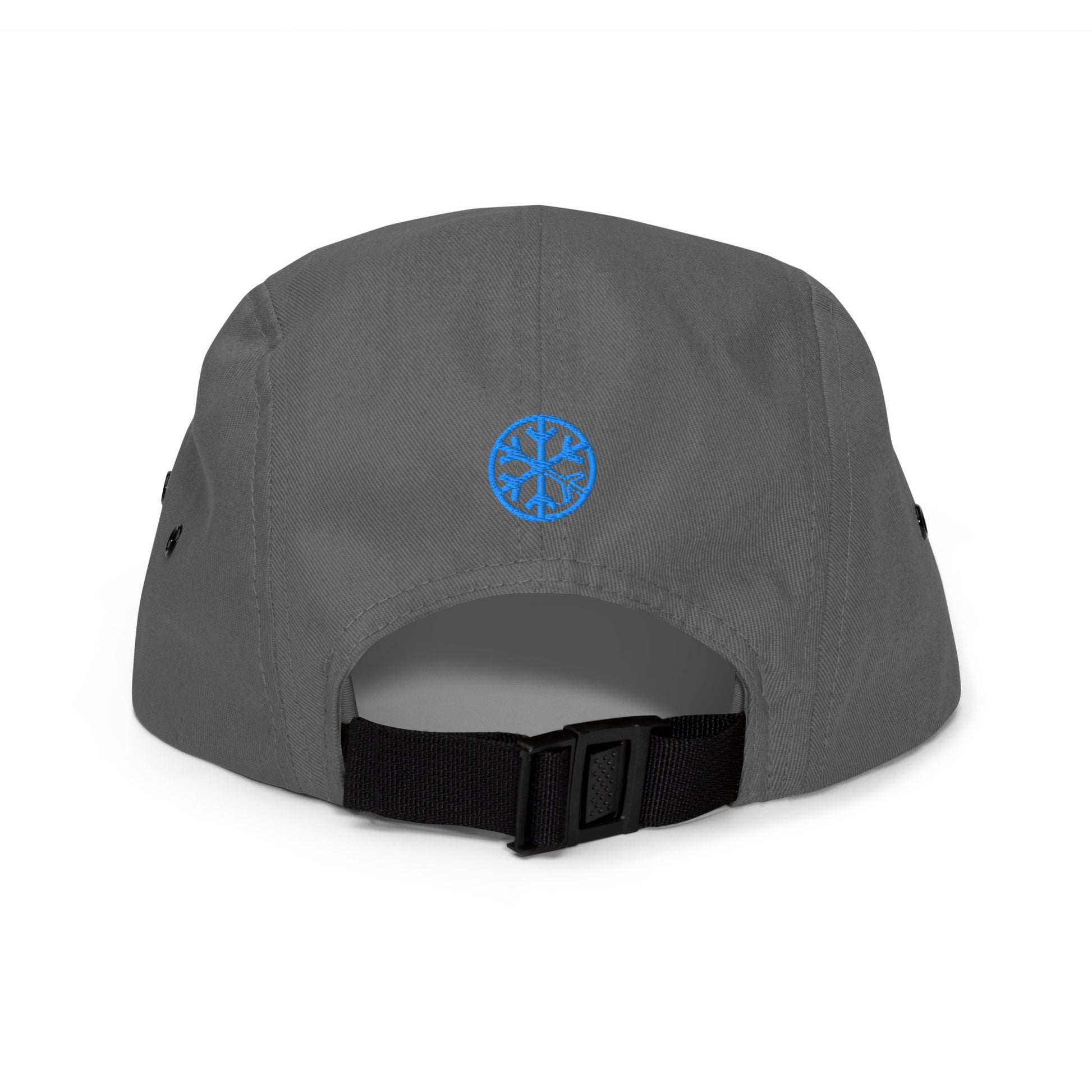 Gray-Weirdo Graffiti Tag 5-panel Snapback Hat from B.Different Clothing, back view, graffiti-inspired streetwear