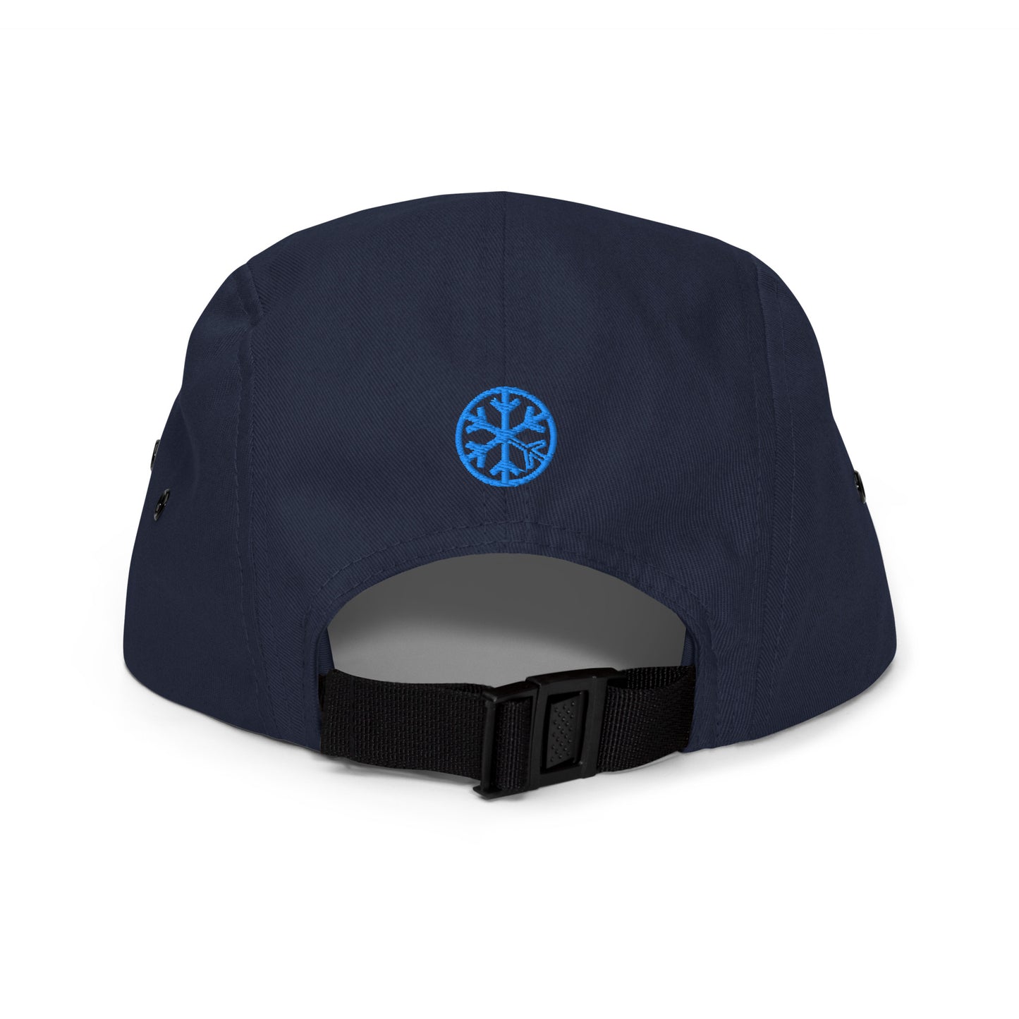 Navy-Weirdo Graffiti Tag 5-panel Snapback Hat from B.Different Clothing, back view, graffiti-inspired streetwear