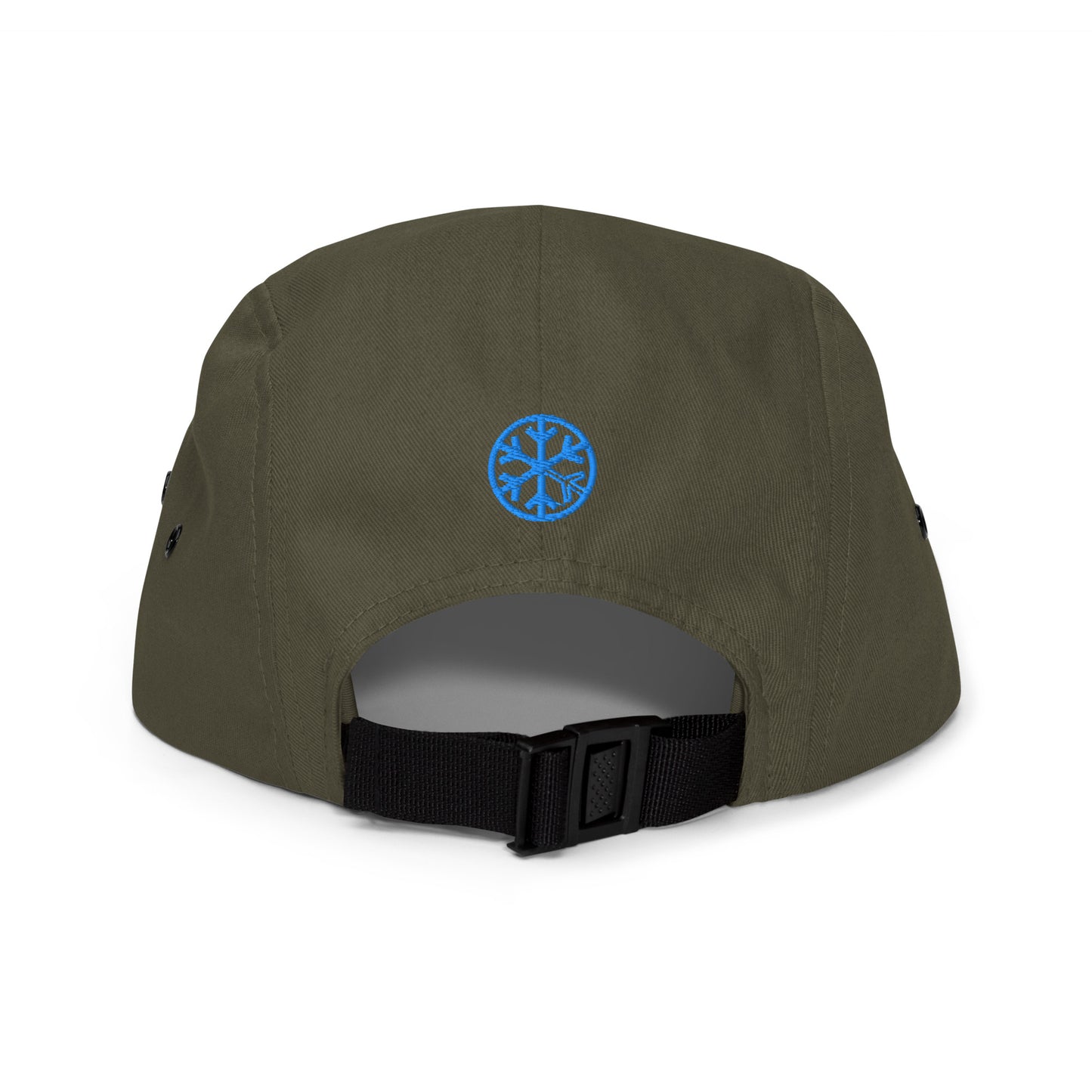 Green-Stay Weird Graffiti Tag 5-Panel Snapback Hat from B.Different Clothing, back view, graffiti-inspired streetwear