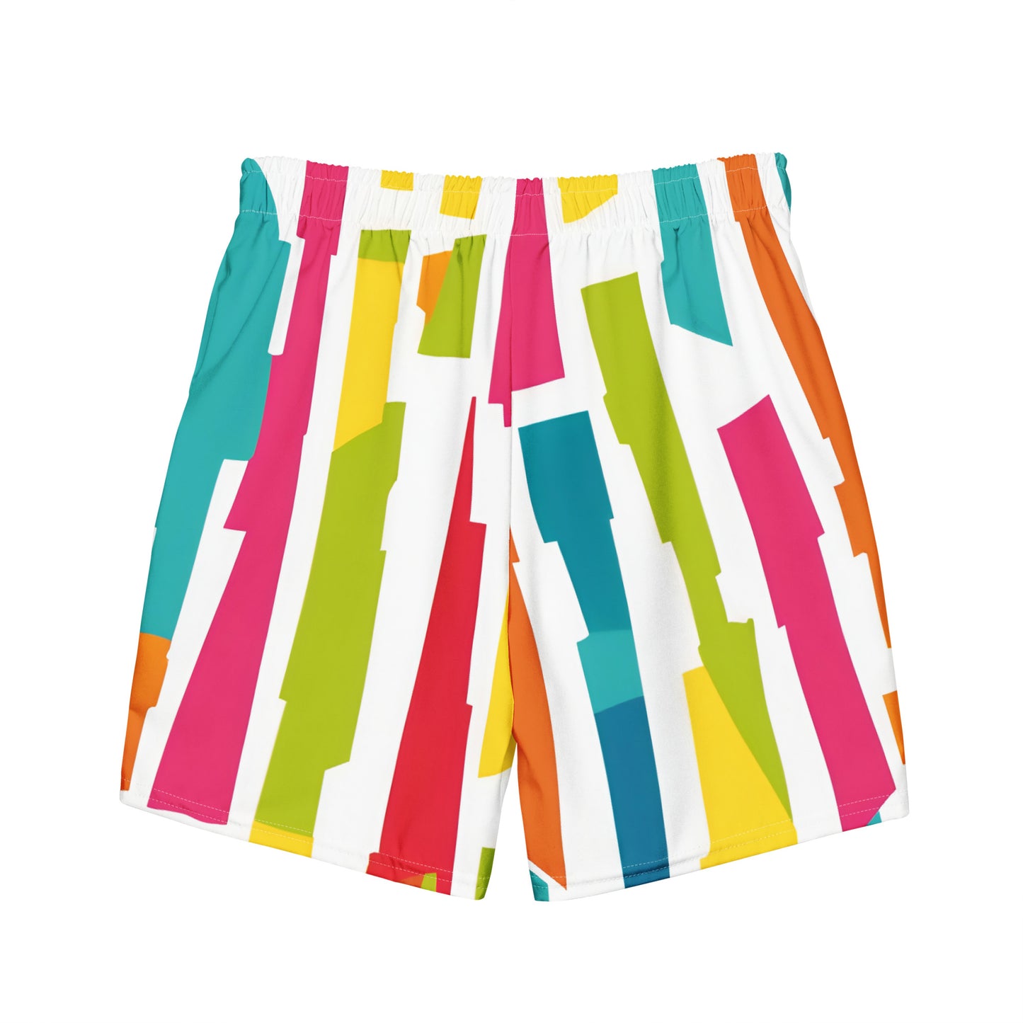 -Good Vibes Graffiti Swim Shorts from B.Different Clothing, back view, graffiti-inspired streetwear