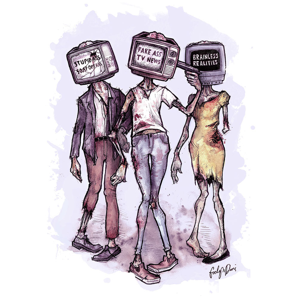 artwork of the Zombies Tee by B.Different Clothing street art graffiti inspired brand