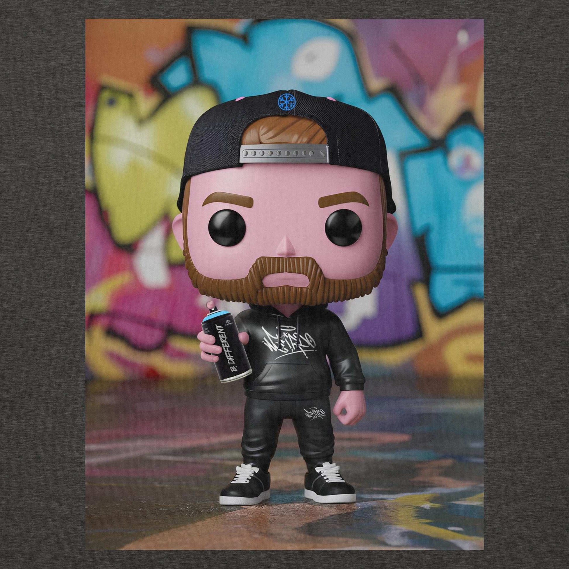 gray-graffiti-artist-vinyl-figure-hoodie-dark-back-by-b.different-clothing-graffiti-inspired-independent-streetwear-brand