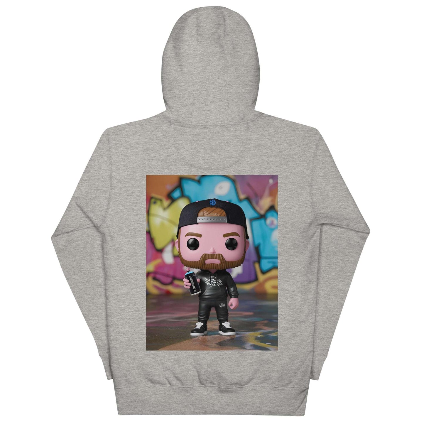 gray-graffiti-artist-vinyl-figure-hoodie-back-by-b.different-clothing-graffiti-inspired-independent-streetwear-brand