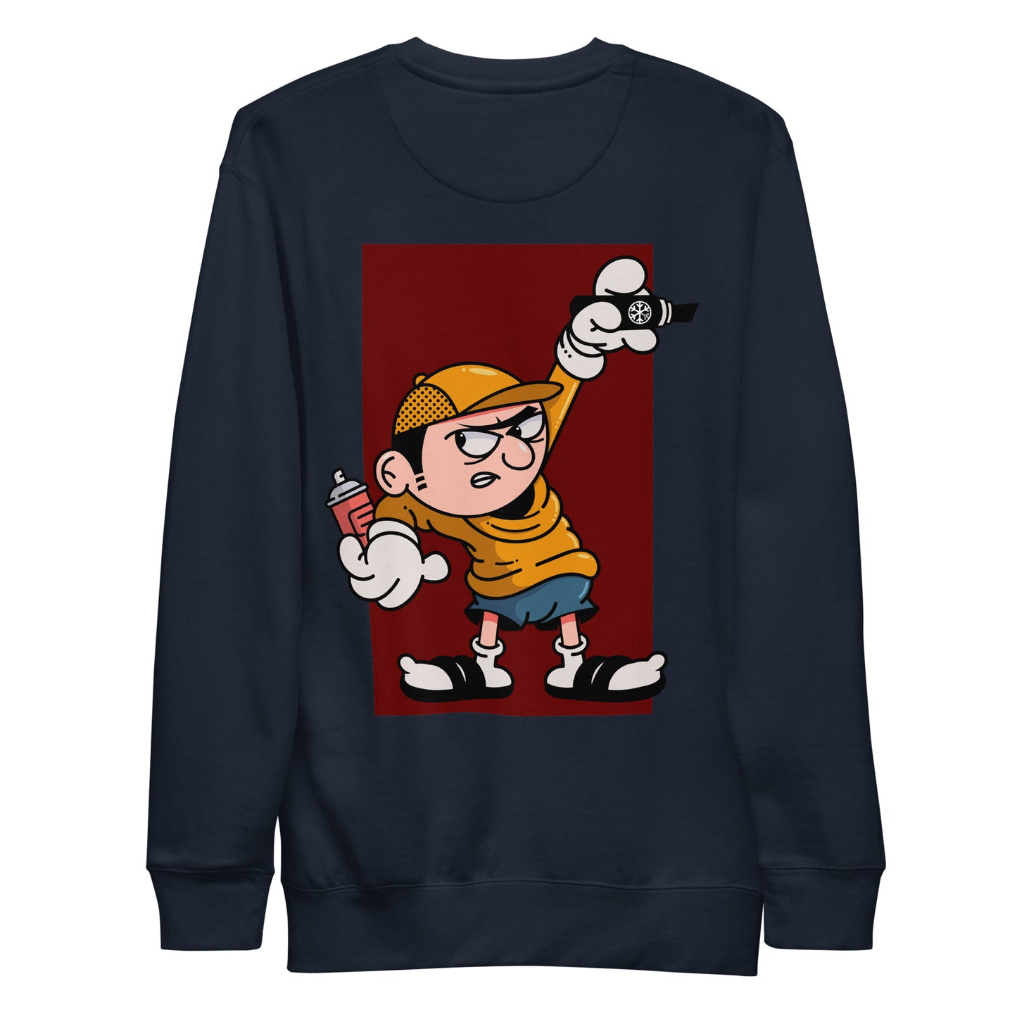 navy-get-down-graffiti-character-sweatshirt-back-by-b.different-clothing-graffiti-inspired-independent-streetwear-brand