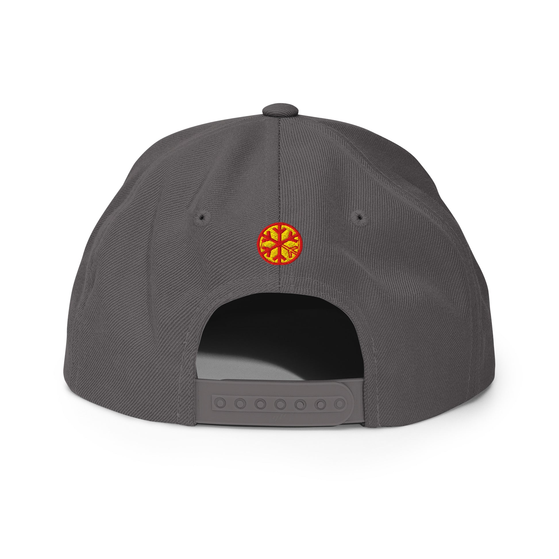 Gray-Superweird Snapback Hat from B.Different Clothing, back view, graffiti-inspired streetwear