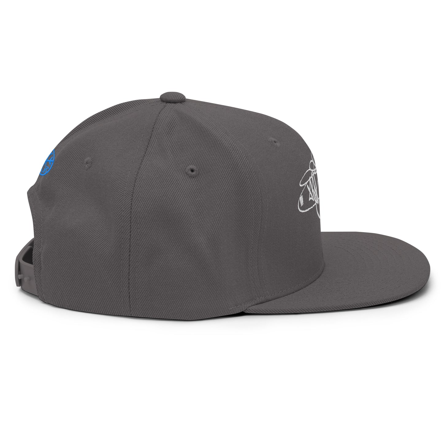 Gray-Misfit Tag Snapback Hat by Graffiti Dad from B.Different Clothing, right view, graffiti-inspired streetwear