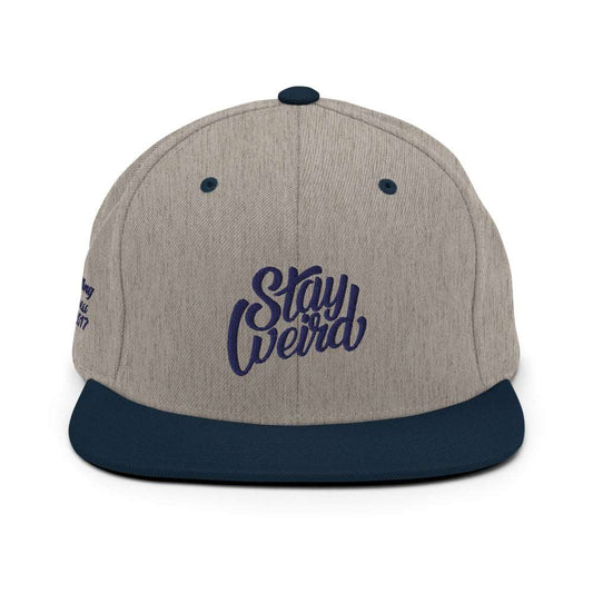 navy-stay-weird-snapback-hat-gray-back-by-b.different-clothing-graffiti-inspired-independent-streetwear-brand