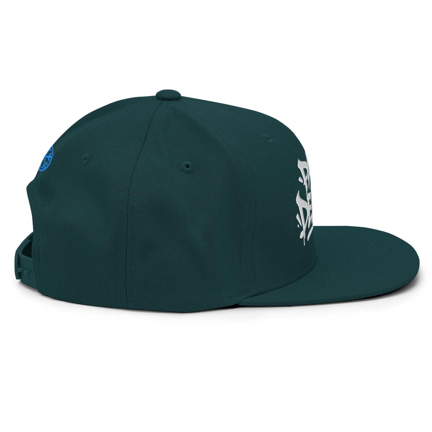 Green-Paint Dealer Graffiti Tag Snapback Hat from B.Different Clothing, right view, graffiti-inspired streetwear