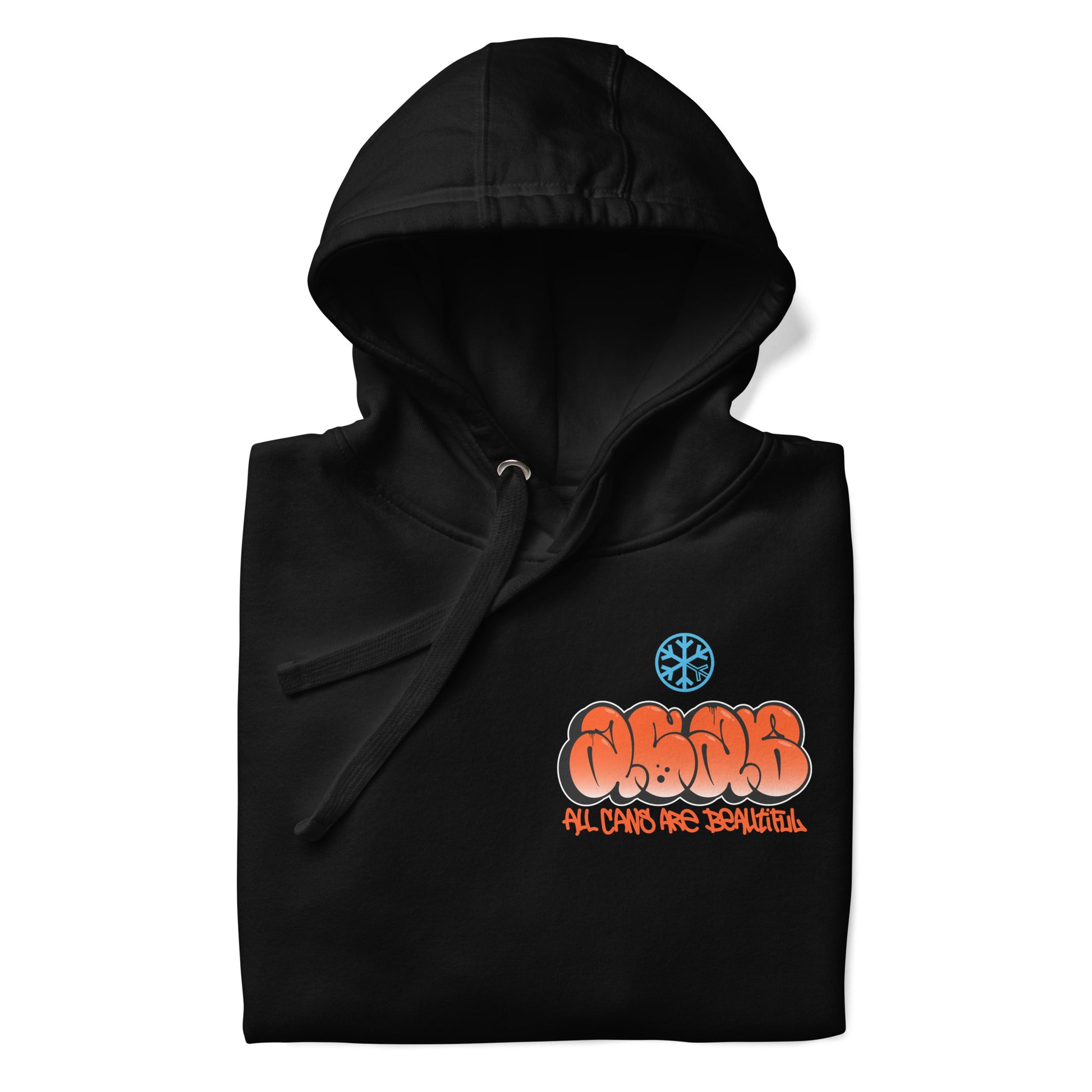 Black-ACAB Girl Graffiti Hoodie from B.Different Clothing, folded, graffiti-inspired streetwear