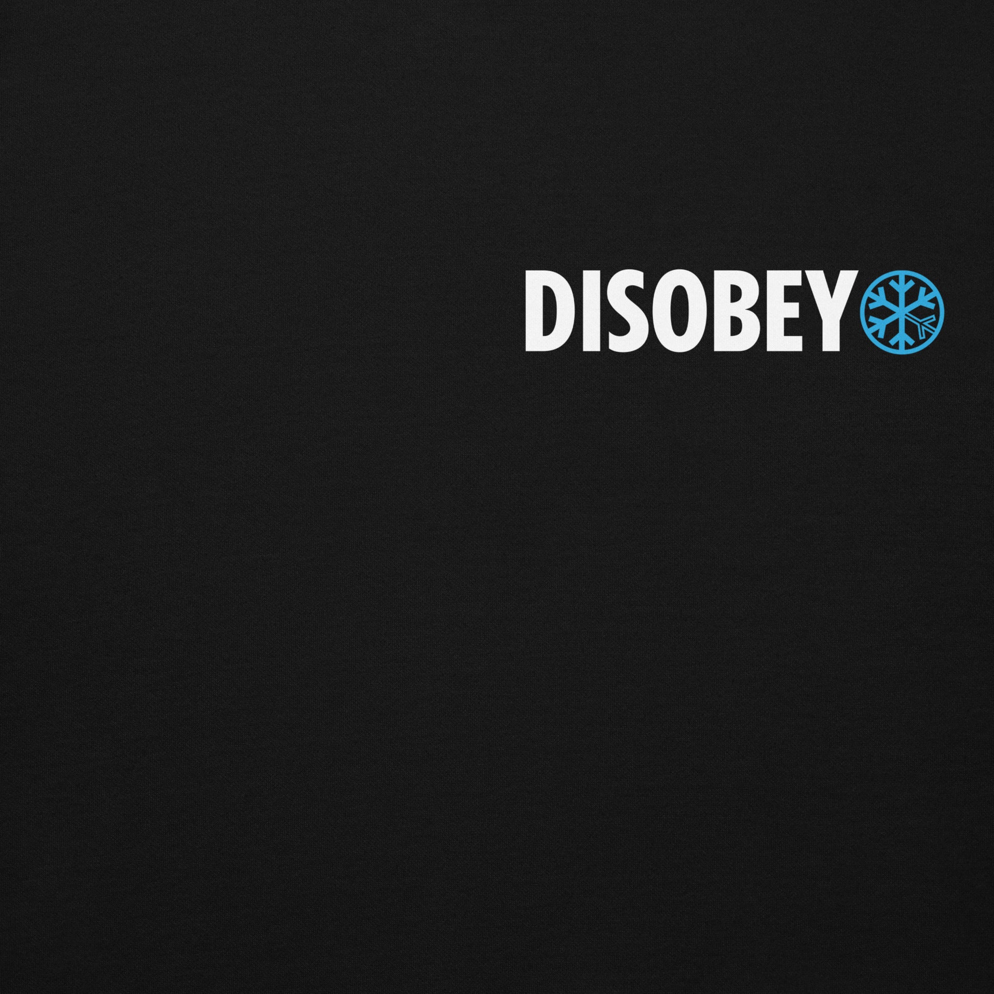 Black-Pixel Disobey Tee from B.Different Clothing, front graphic, graffiti-inspired streetwear oversized heavyweight t-shirt