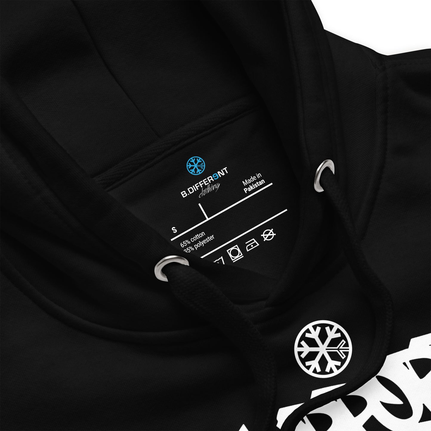 Black-Support Your Local Graffiti Artists Hoodie from B.Different Clothing, collar, graffiti-inspired streetwear