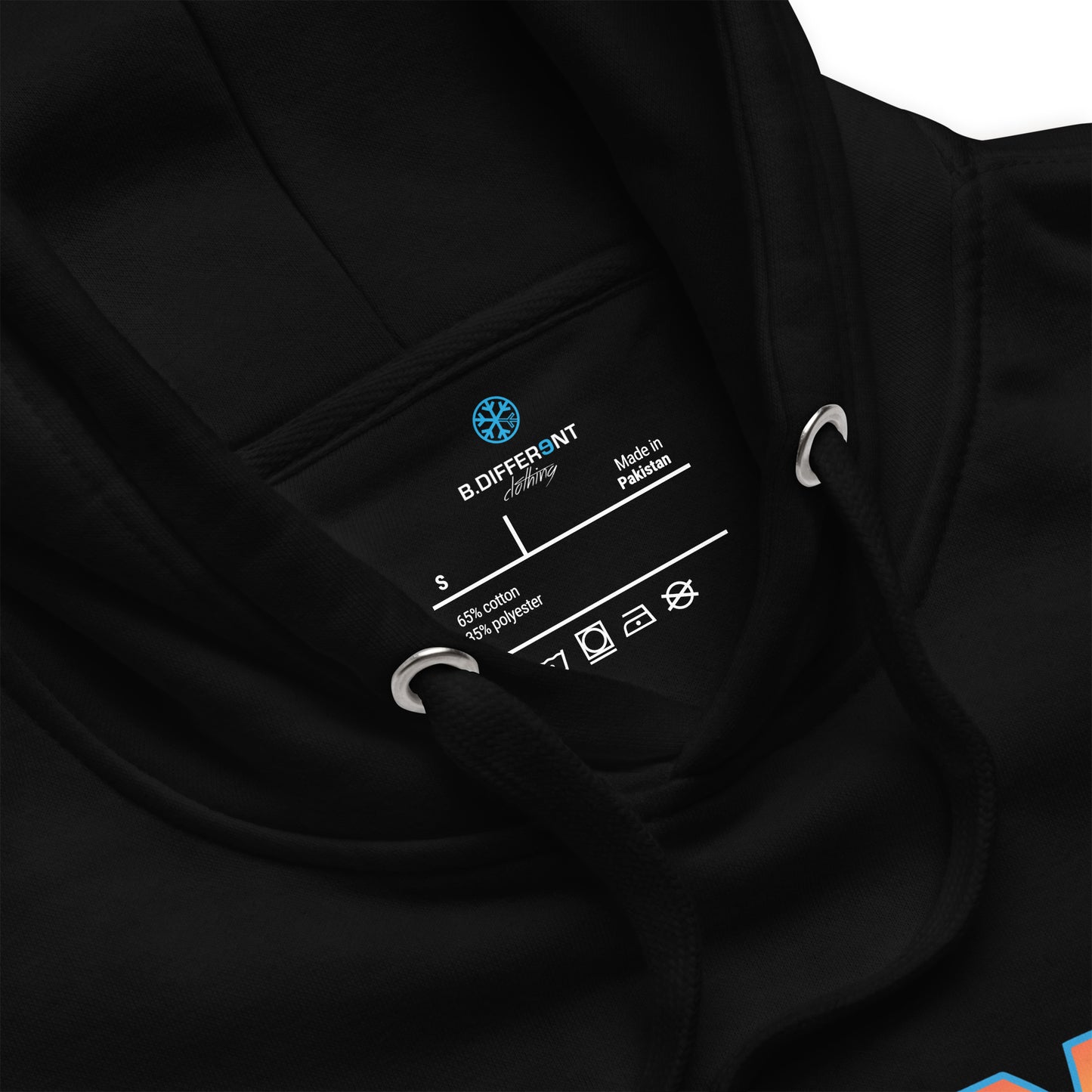 Black-Back to the Graff Hoodie from B.Different Clothing, collar, graffiti-inspired streetwear