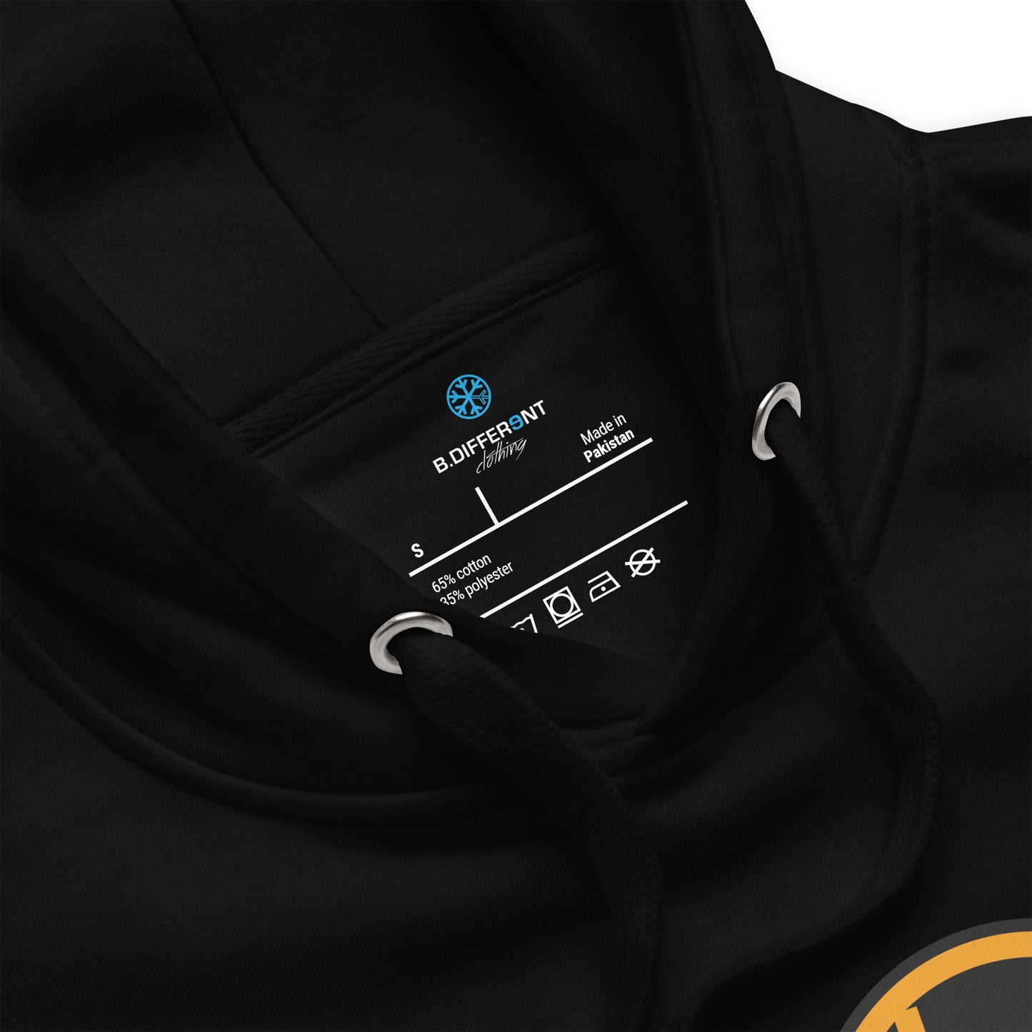 Black-Get Down Graffiti Lettering Hoodie from B.Different Clothing, collar, graffiti-inspired streetwear