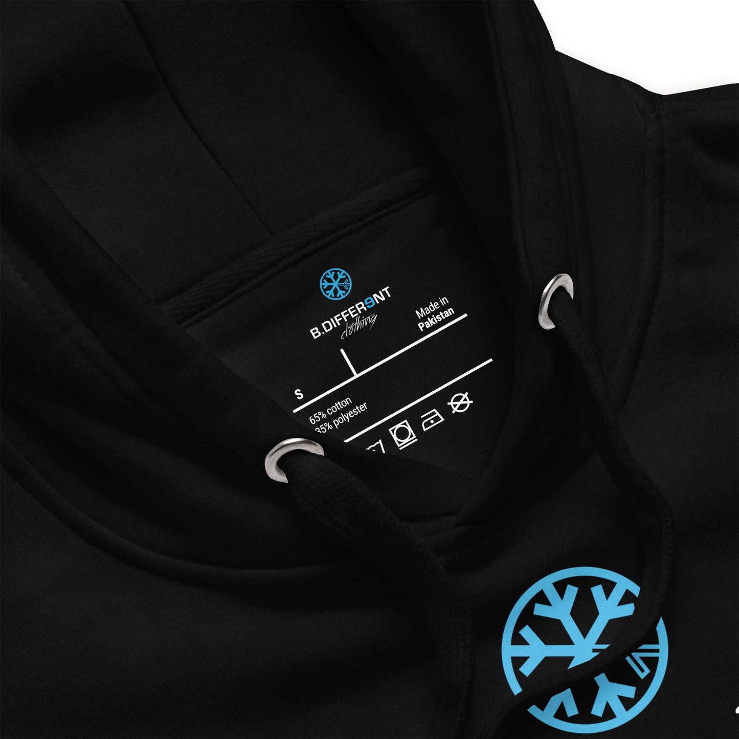 Black-Weird as Fuck Hoodie from B.Different Clothing, collar, graffiti-inspired streetwear