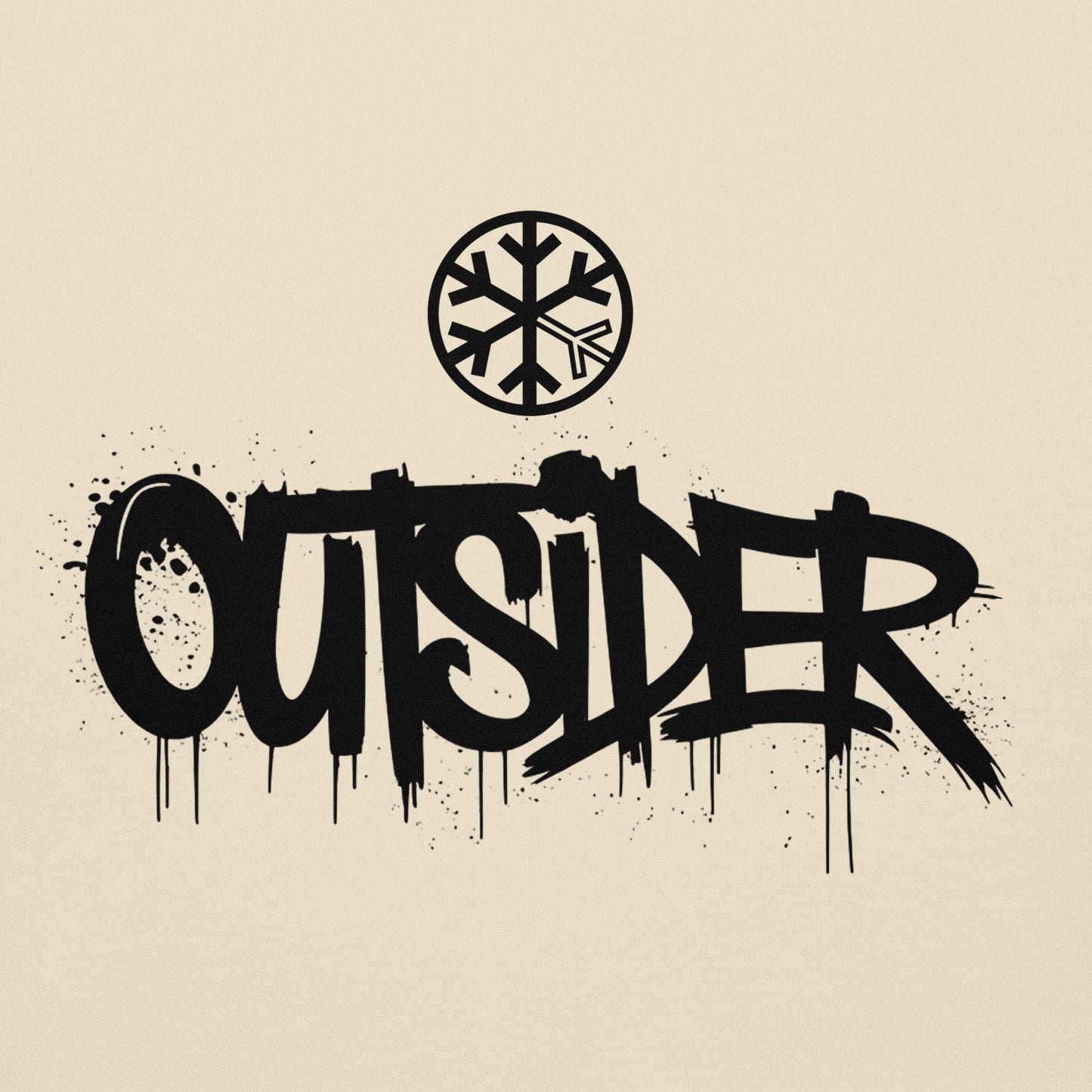 Beige-Outsider Graffiti Tag Sweatshirt from B.Different Clothing, graphic, graffiti-inspired streetwear