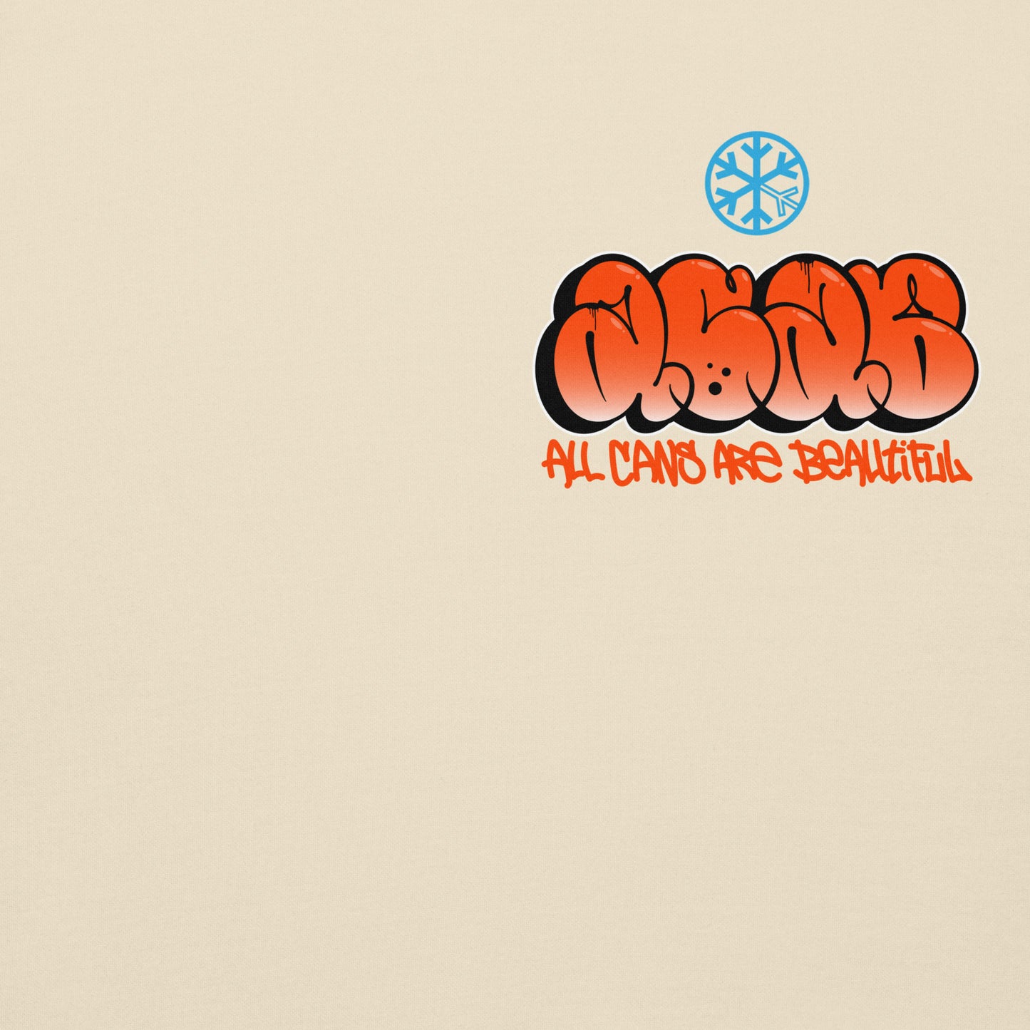 Beige-ACAB Girl Graffiti Hoodie from B.Different Clothing, front graphic, graffiti-inspired streetwear