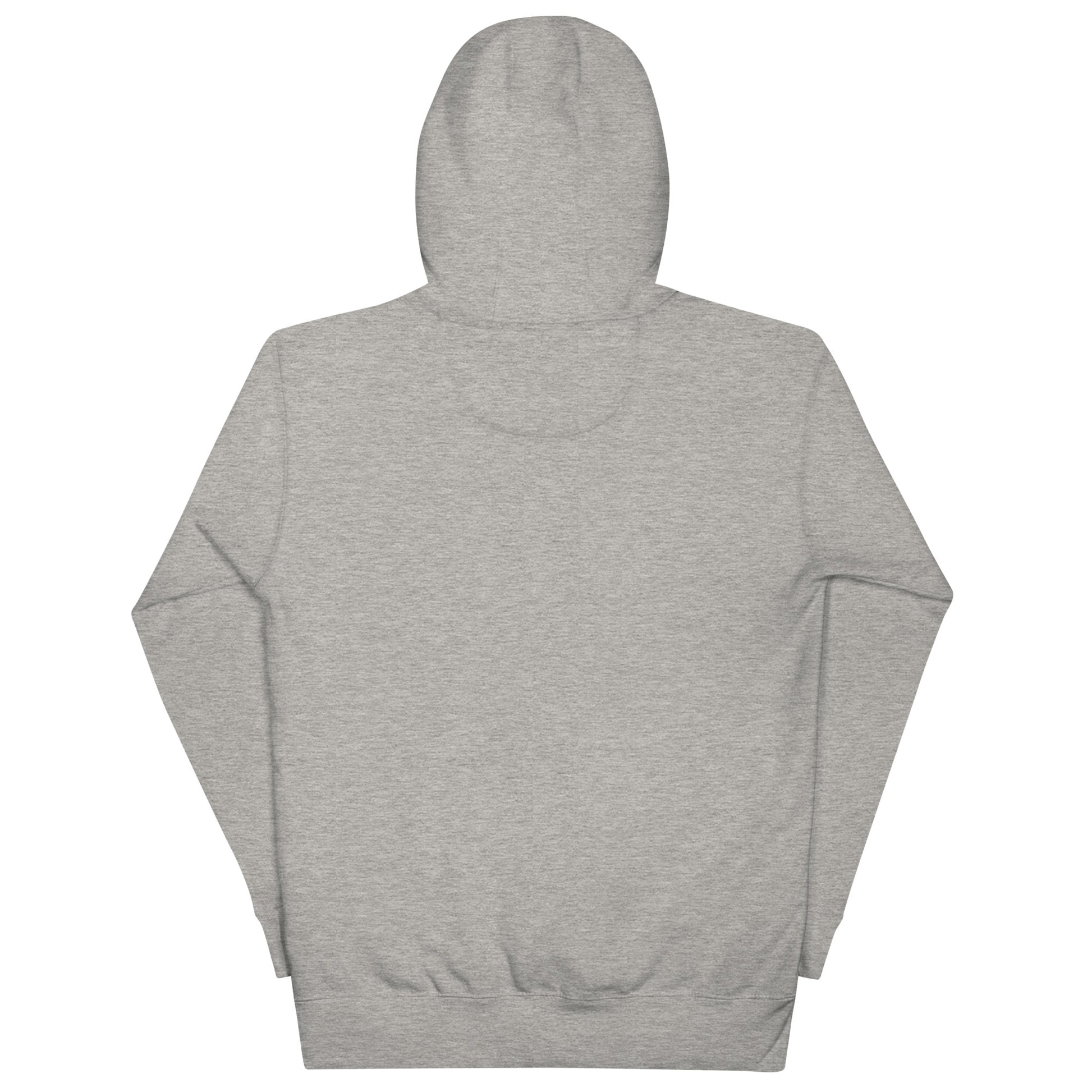 Gray-Fresh Graffiti Piece Hoodie from B.Different Clothing, back view, graffiti-inspired streetwear