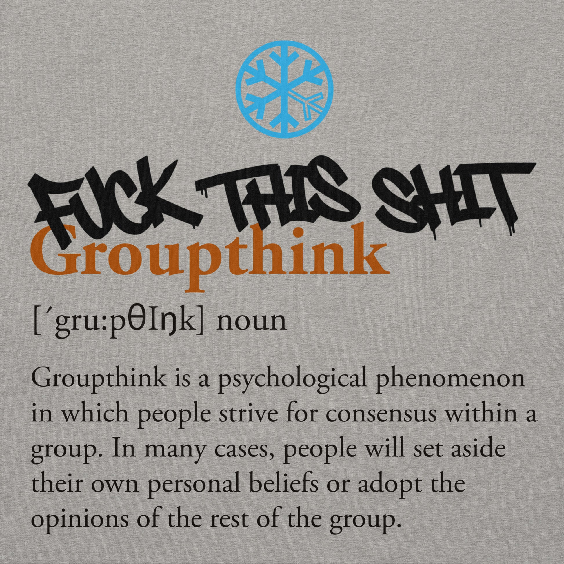 Gray-Groupthink Graffiti Hoodie from B.Different Clothing, graphic, graffiti-inspired streetwear