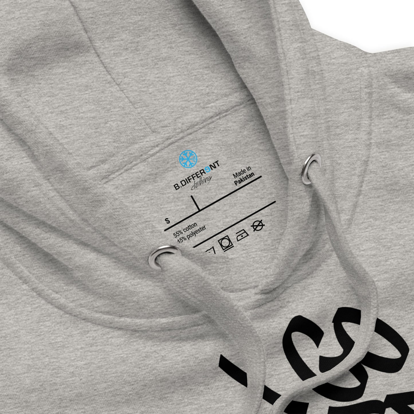 Gray-I Go Hard With My Paint Graffiti Hoodie from B.Different Clothing, collar, graffiti-inspired streetwear