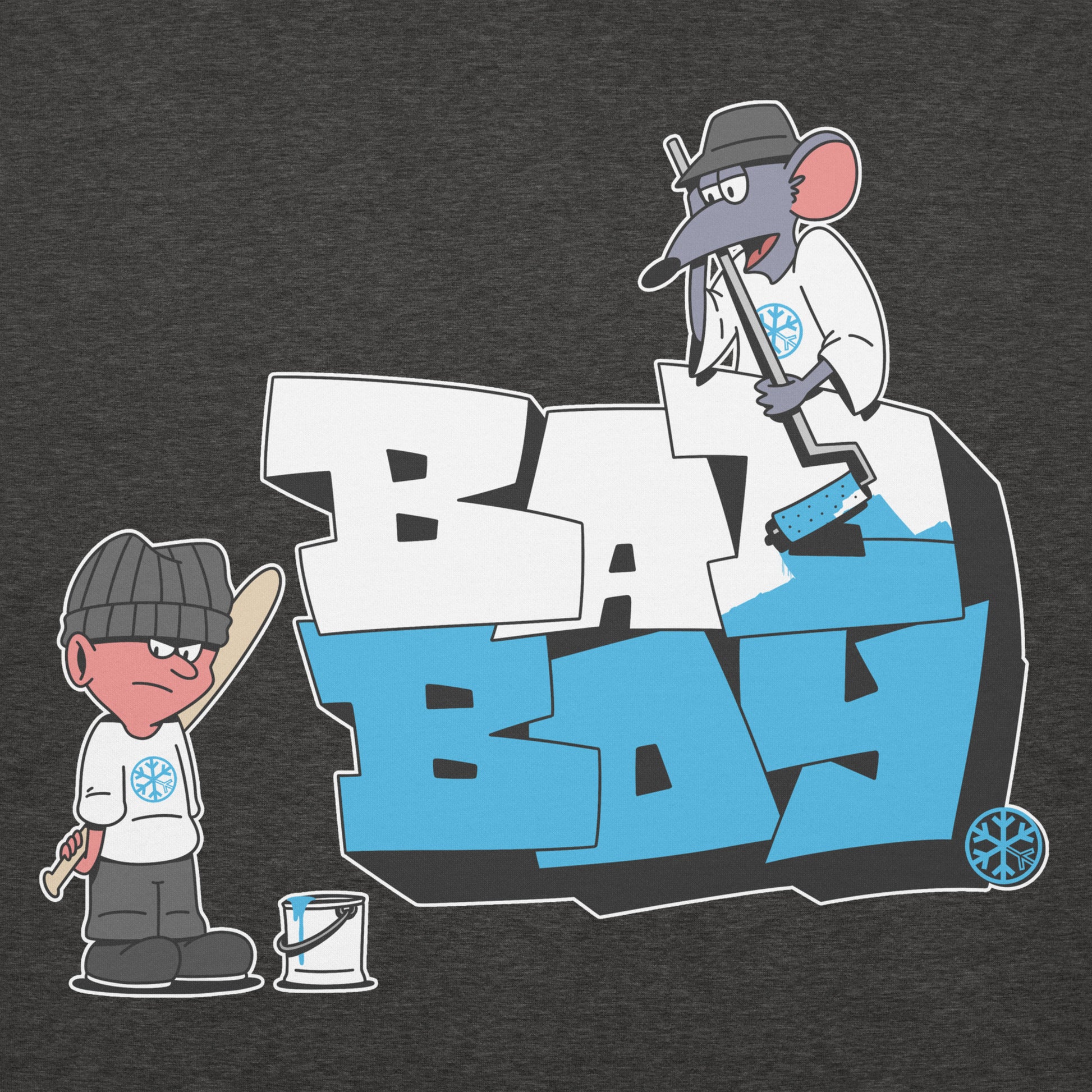 Darkgray-Bad Boy Graffiti Hoodie from B.Different Clothing, graphic, graffiti-inspired streetwear