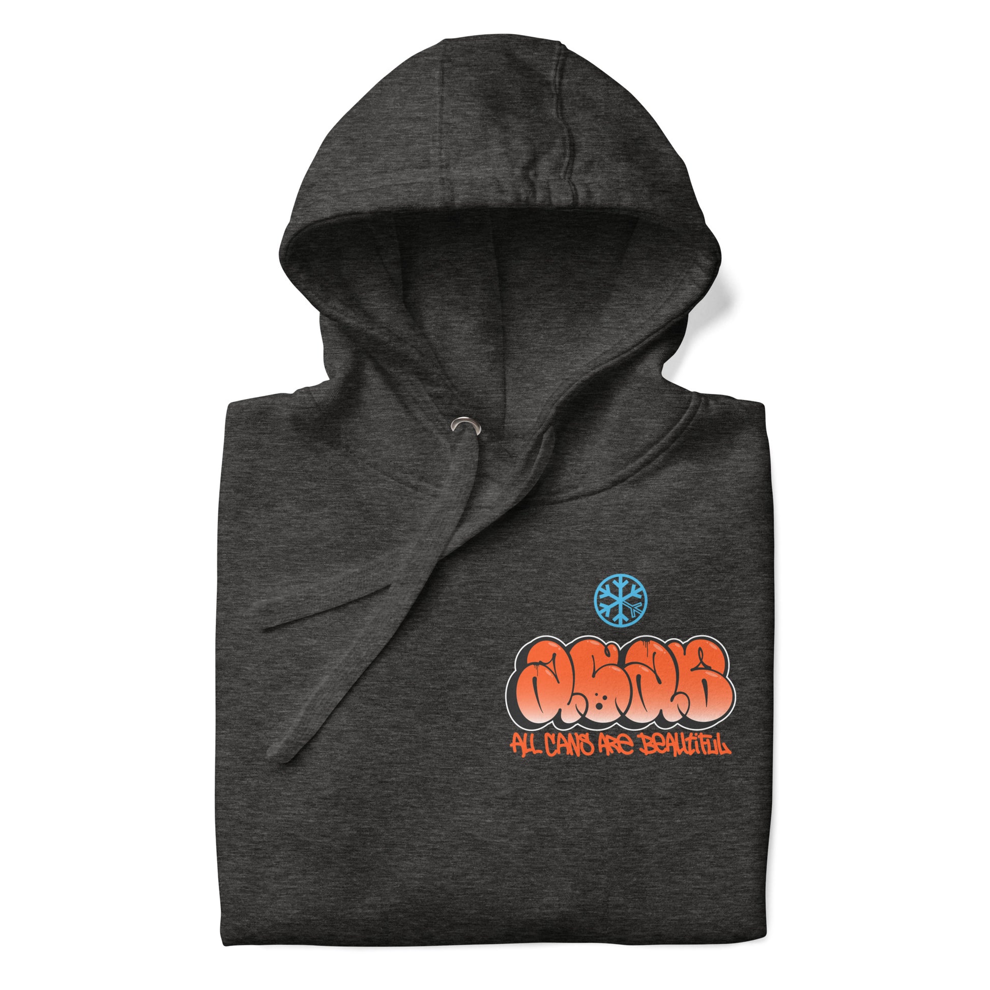 Darkgray-ACAB Girl Graffiti Hoodie from B.Different Clothing, folded, graffiti-inspired streetwear