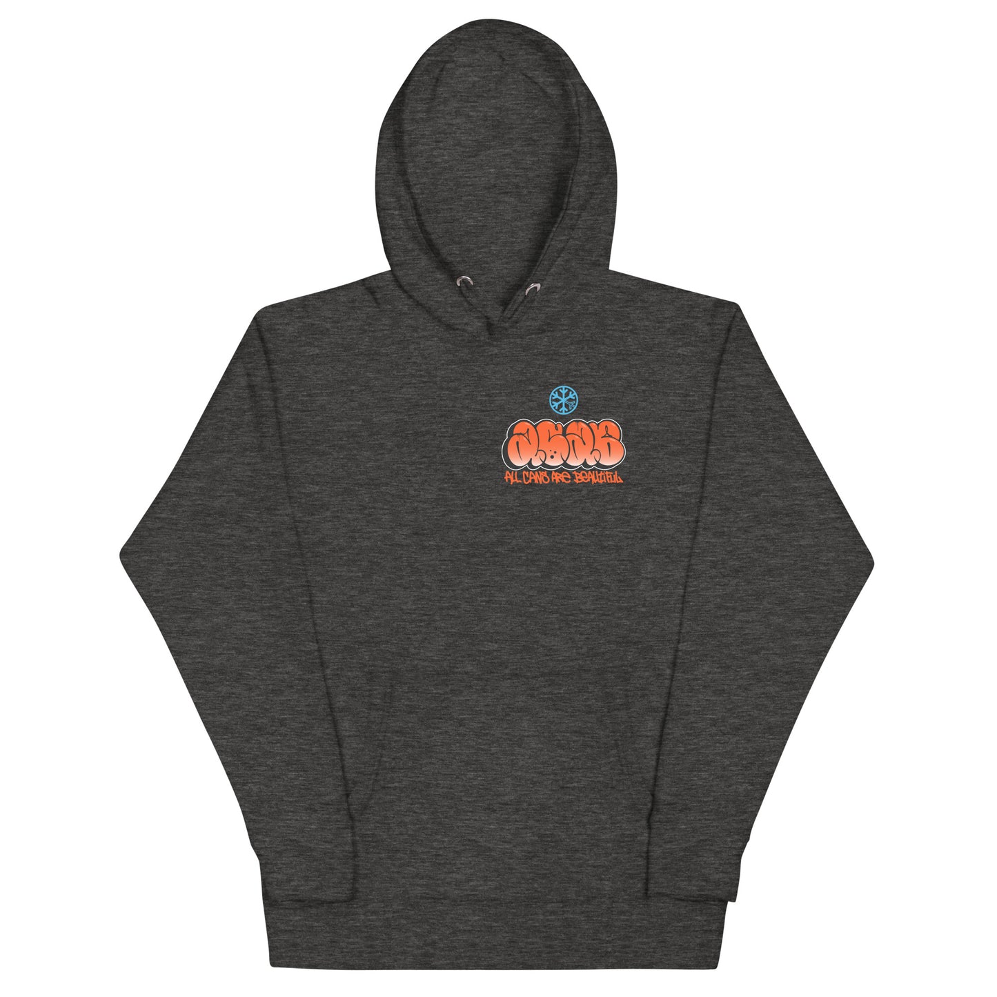 Darkgray-ACAB Girl Graffiti Hoodie from B.Different Clothing, front view, graffiti-inspired streetwear