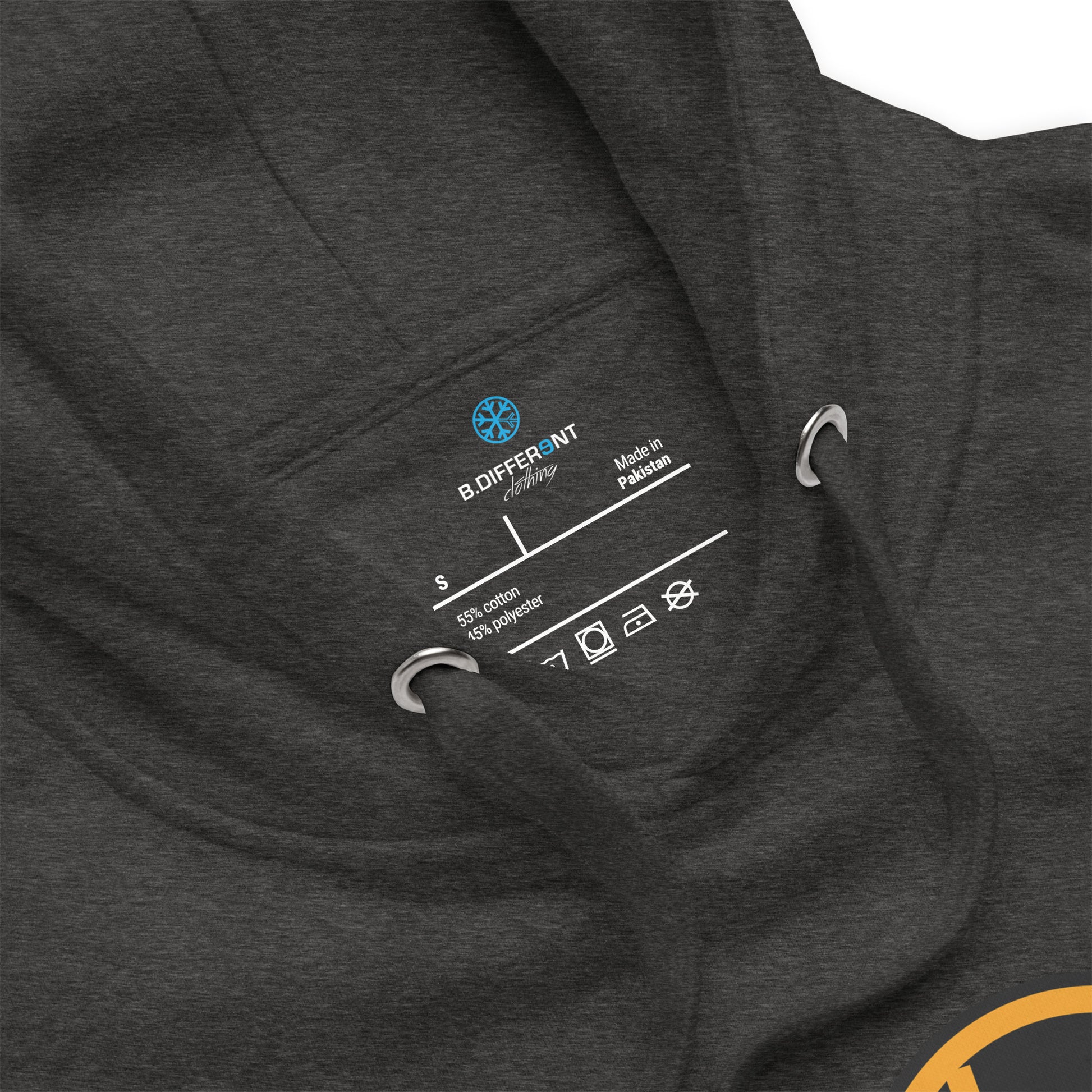 Darkgray-Get Down Graffiti Lettering Hoodie from B.Different Clothing, collar, graffiti-inspired streetwear