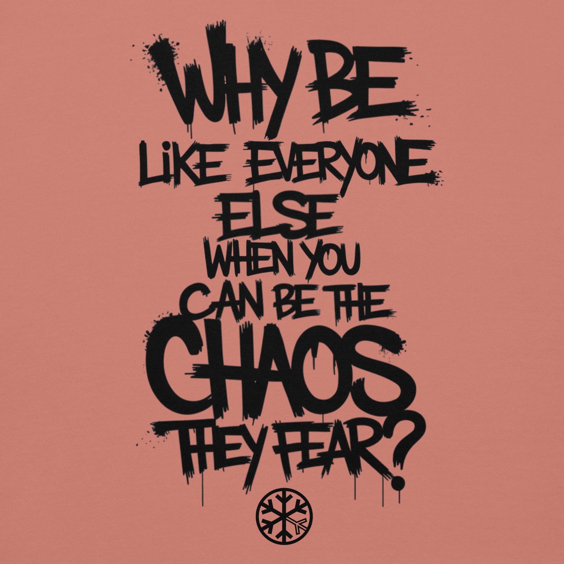 Pink-Chaos They Fear Graffiti Tag Hoodie from B.Different Clothing, graphic, graffiti-inspired streetwear