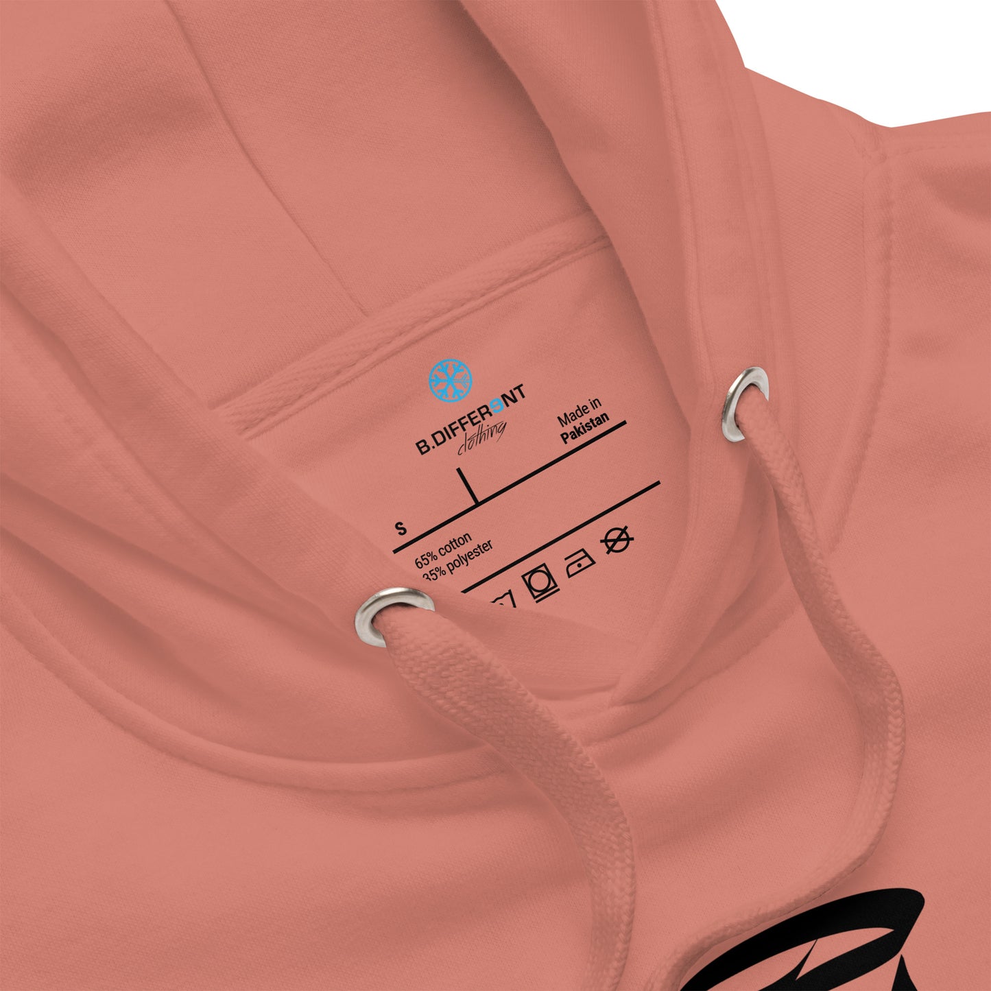 Pink-Stay Weird Graffiti Tag Hoodie from B.Different Clothing, collar, graffiti-inspired streetwear