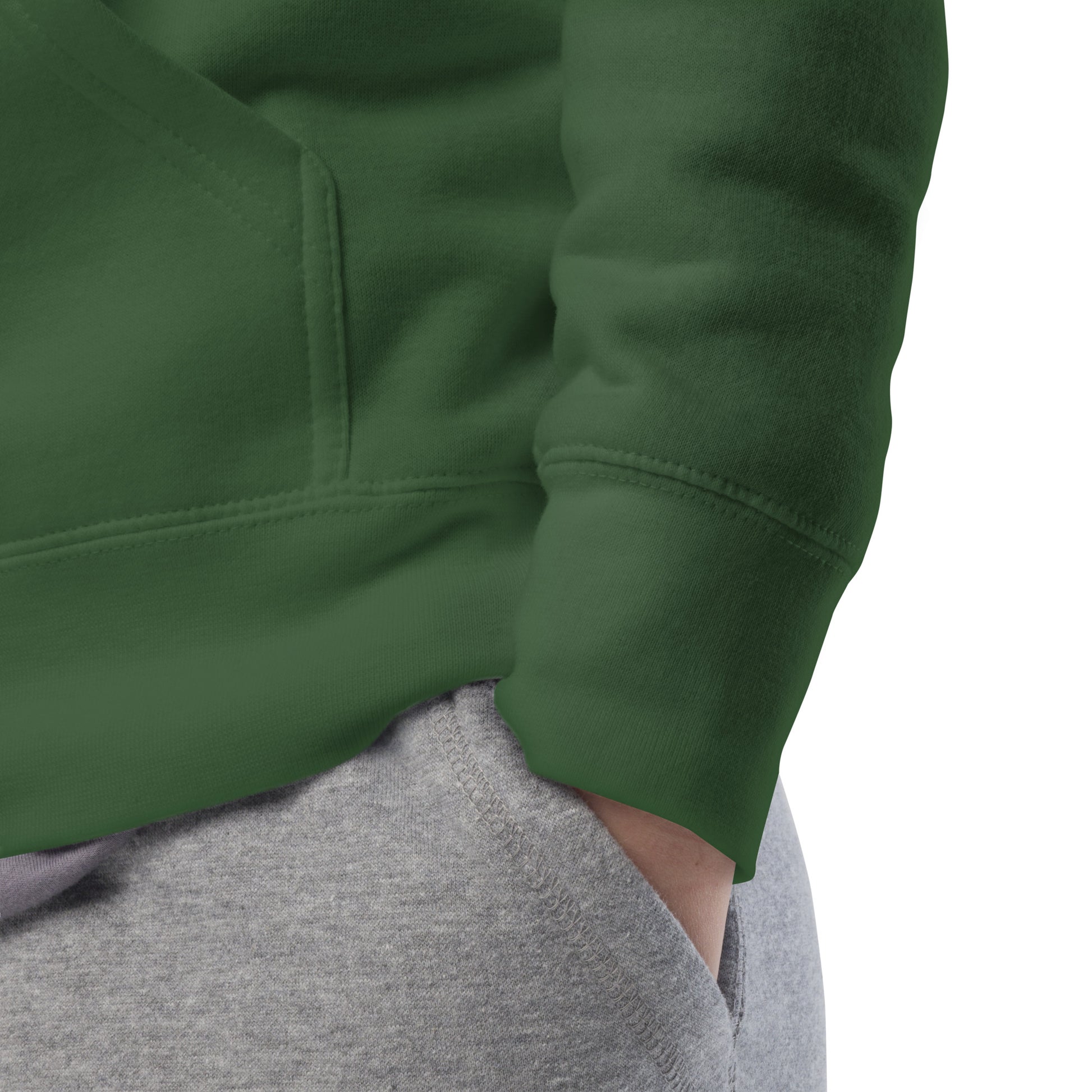 Green-Groupthink Graffiti Hoodie from B.Different Clothing, detail, graffiti-inspired streetwear