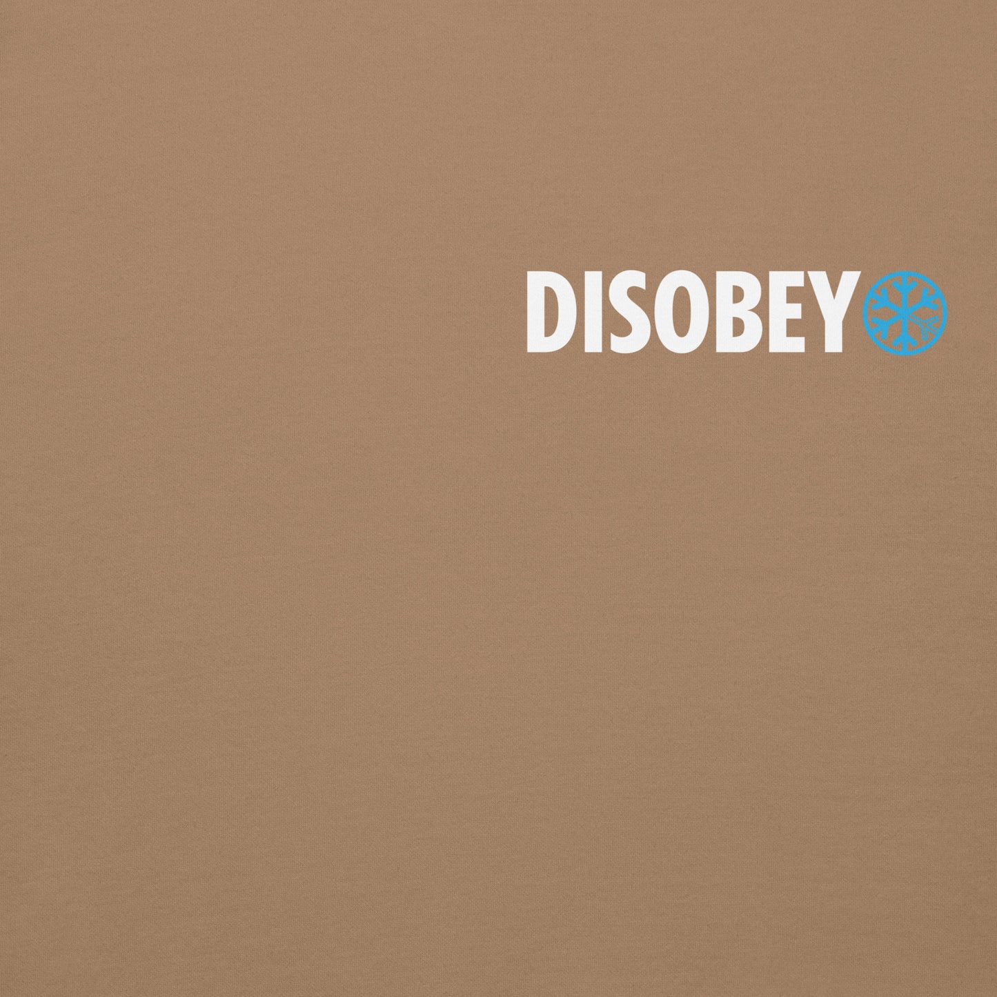 Brown-Pixel Disobey Hoodie from B.Different Clothing, front graphic, graffiti-inspired streetwear, oversized heavyweight