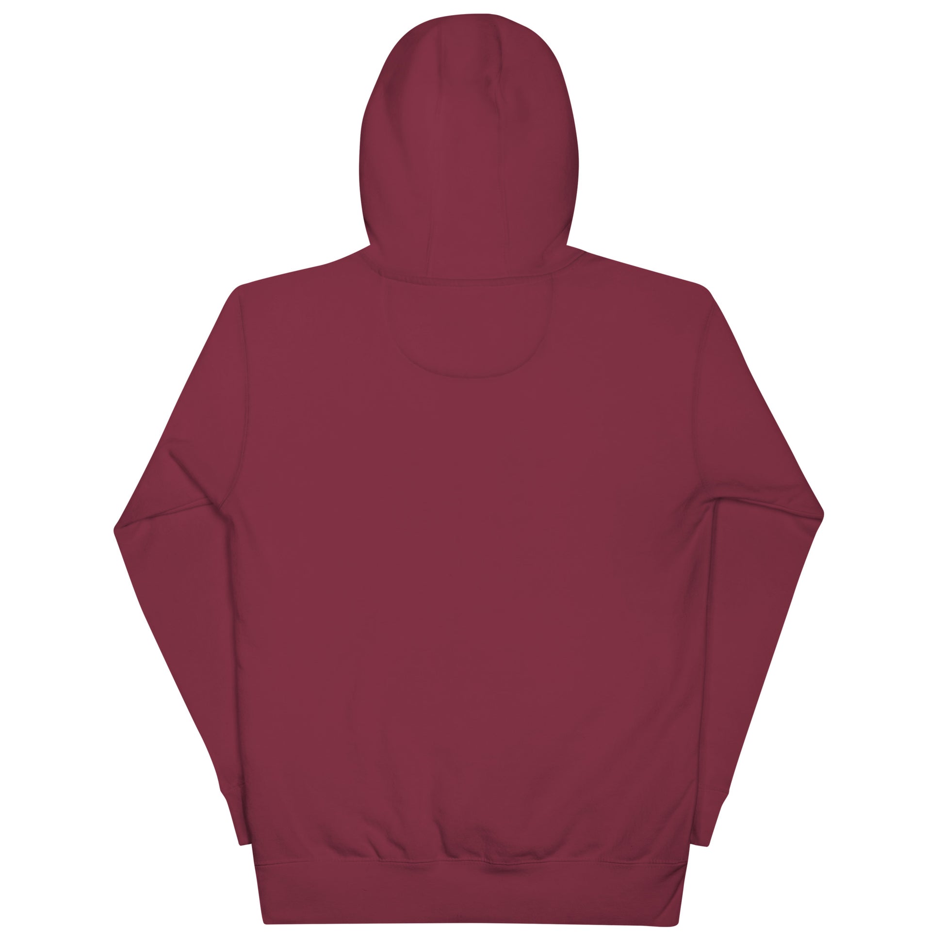 Maroon-Fresh Graffiti Piece Hoodie from B.Different Clothing, back view, graffiti-inspired streetwear