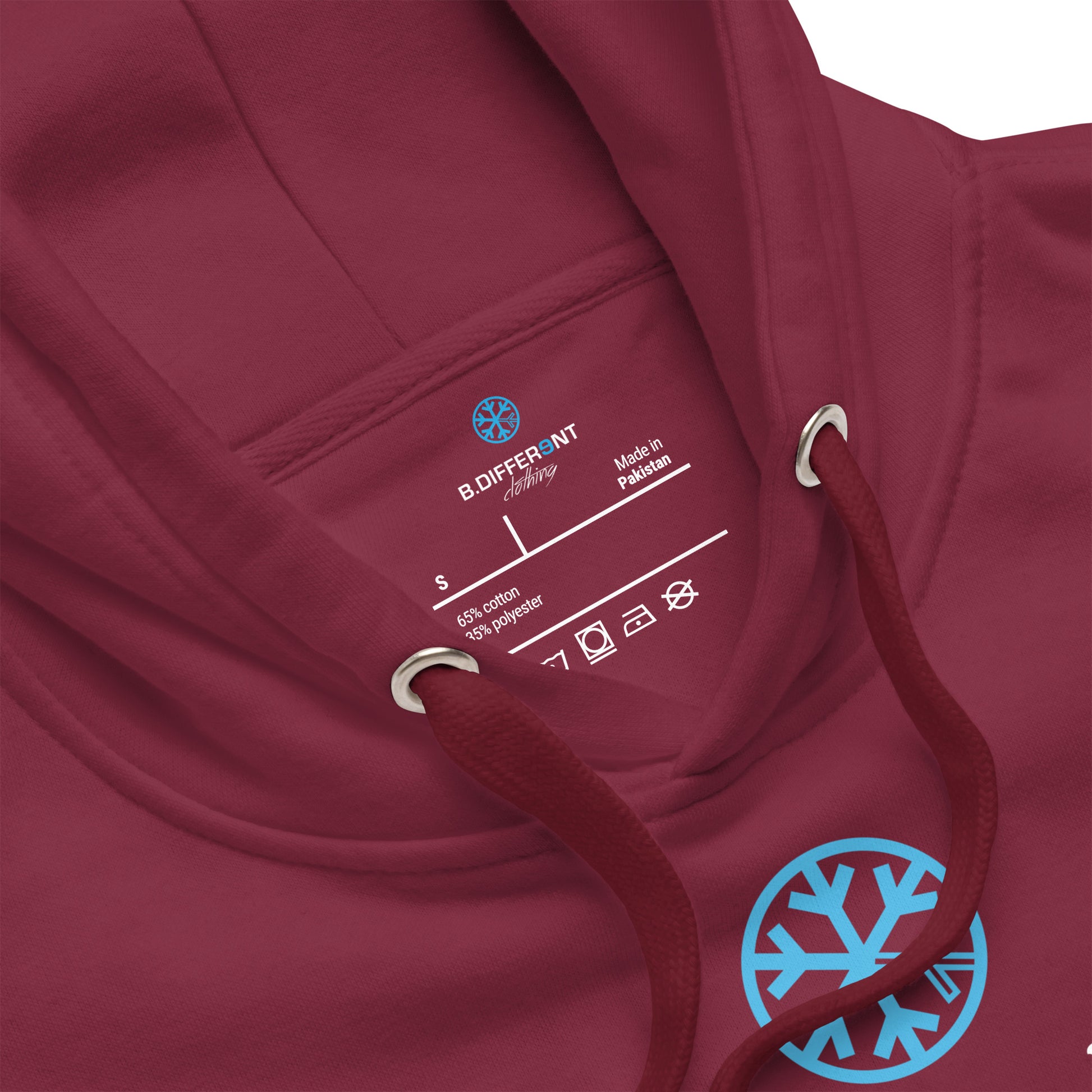 Maroon-Weird as Fuck Hoodie from B.Different Clothing, collar, graffiti-inspired streetwear
