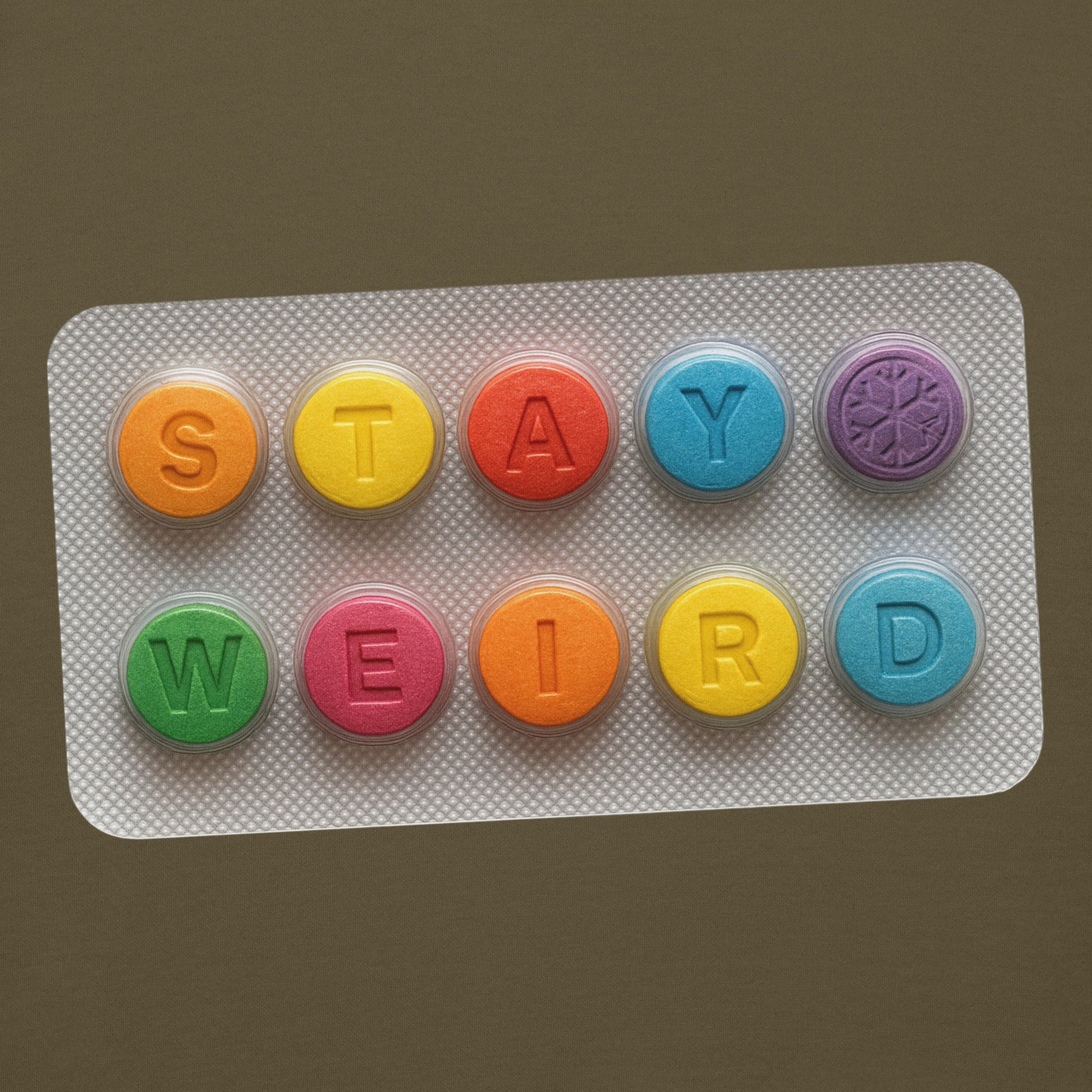Green-Stay Weird Pills Hoodie from B.Different Clothing, graphic, graffiti-inspired streetwear