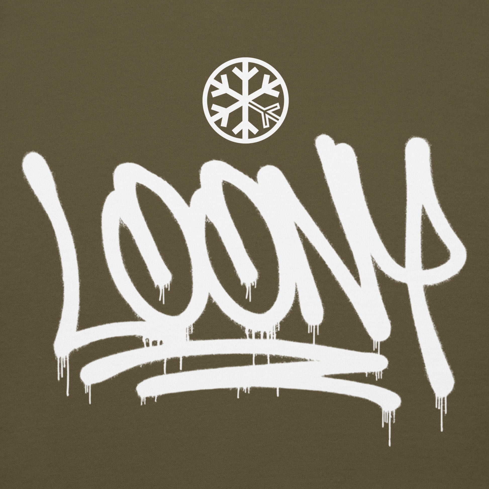 Green-Loony Graffiti Tag Hoodie from B.Different Clothing, graphic, graffiti-inspired streetwear