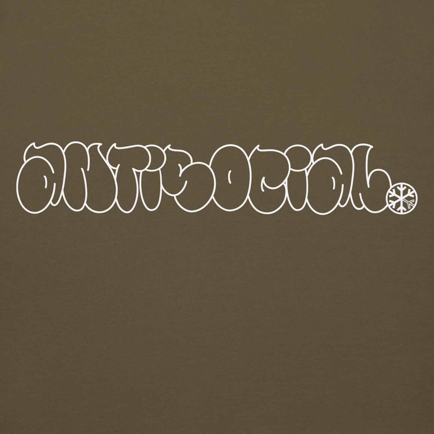 Green-Antisocial Graffiti Hollow Hoodie from B.Different Clothing, graphic, graffiti-inspired streetwear