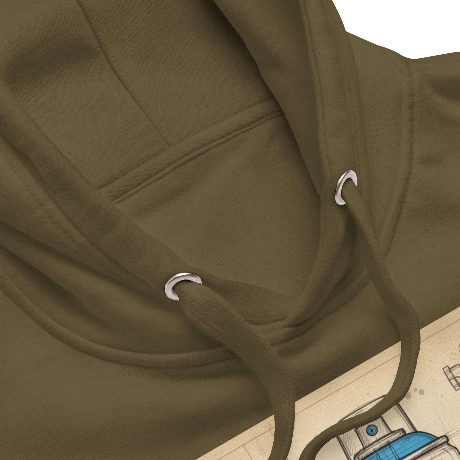 Green-Spray Can Sketch Graffiti Hoodie from B.Different Clothing, collar, graffiti-inspired streetwear