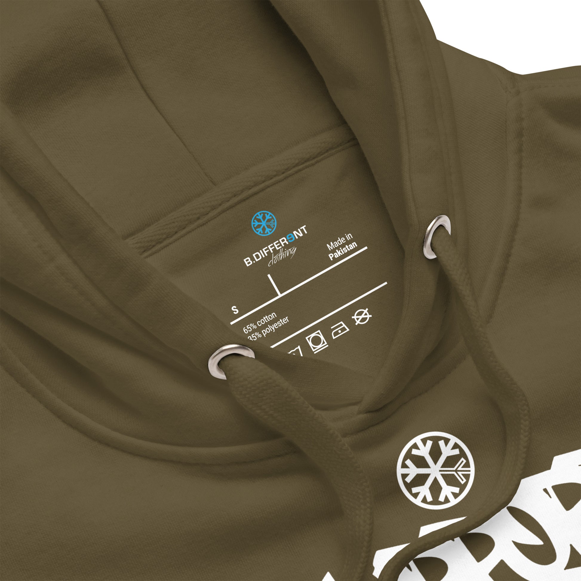 Green-Support Your Local Graffiti Artists Hoodie from B.Different Clothing, collar, graffiti-inspired streetwear