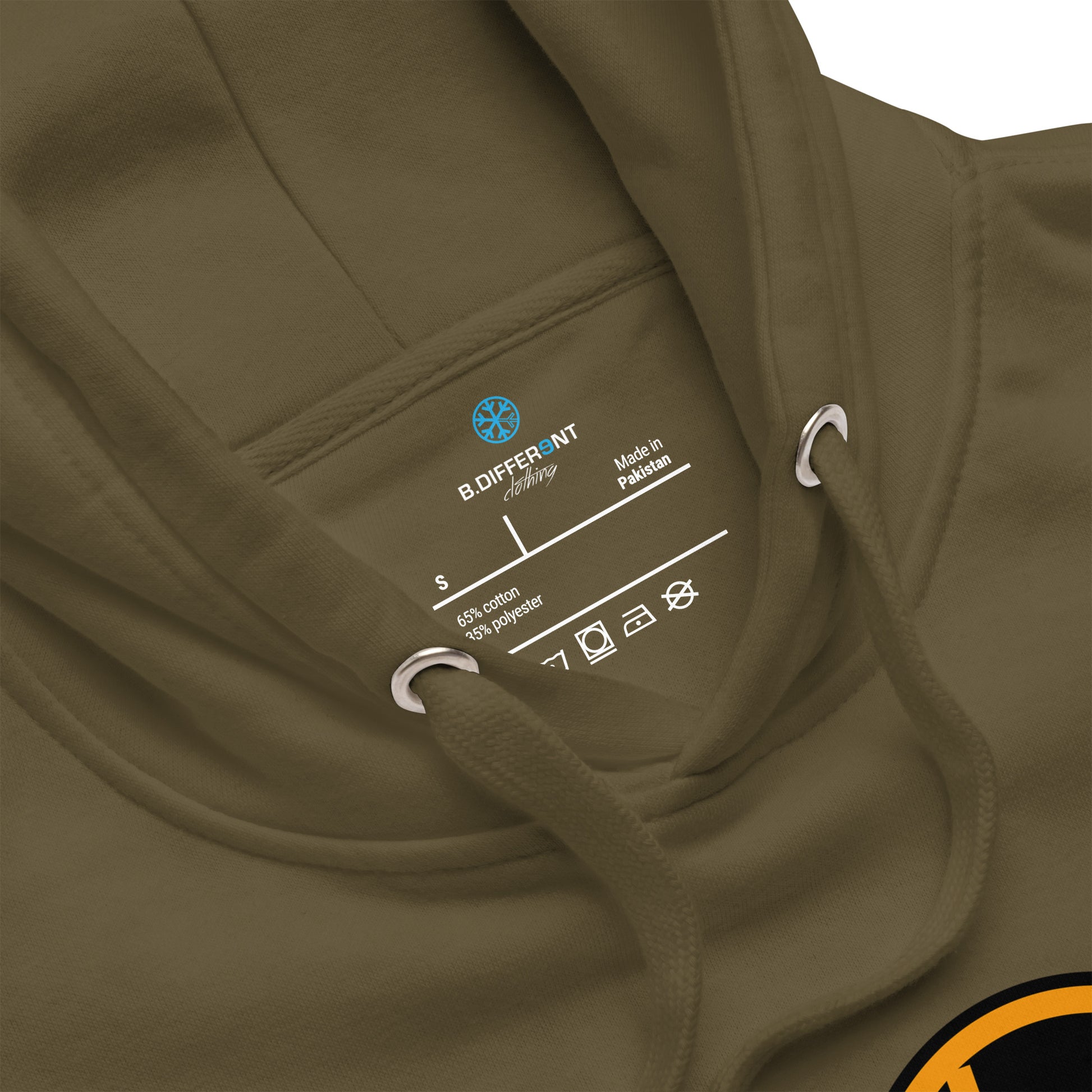 Green-Get Down Graffiti Lettering Hoodie from B.Different Clothing, collar, graffiti-inspired streetwear