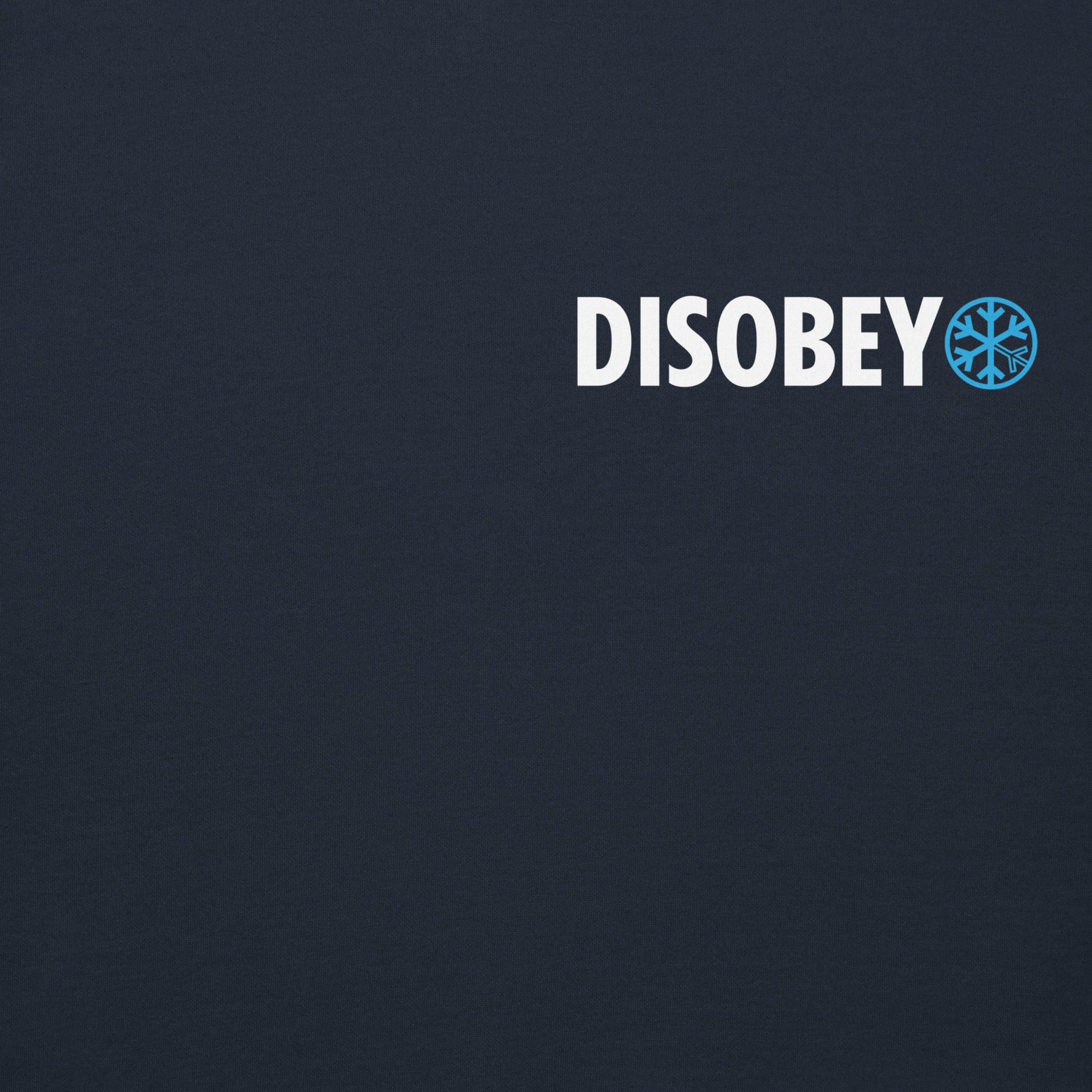 Navy-Pixel Disobey Tee from B.Different Clothing, front graphic, graffiti-inspired streetwear oversized heavyweight t-shirt
