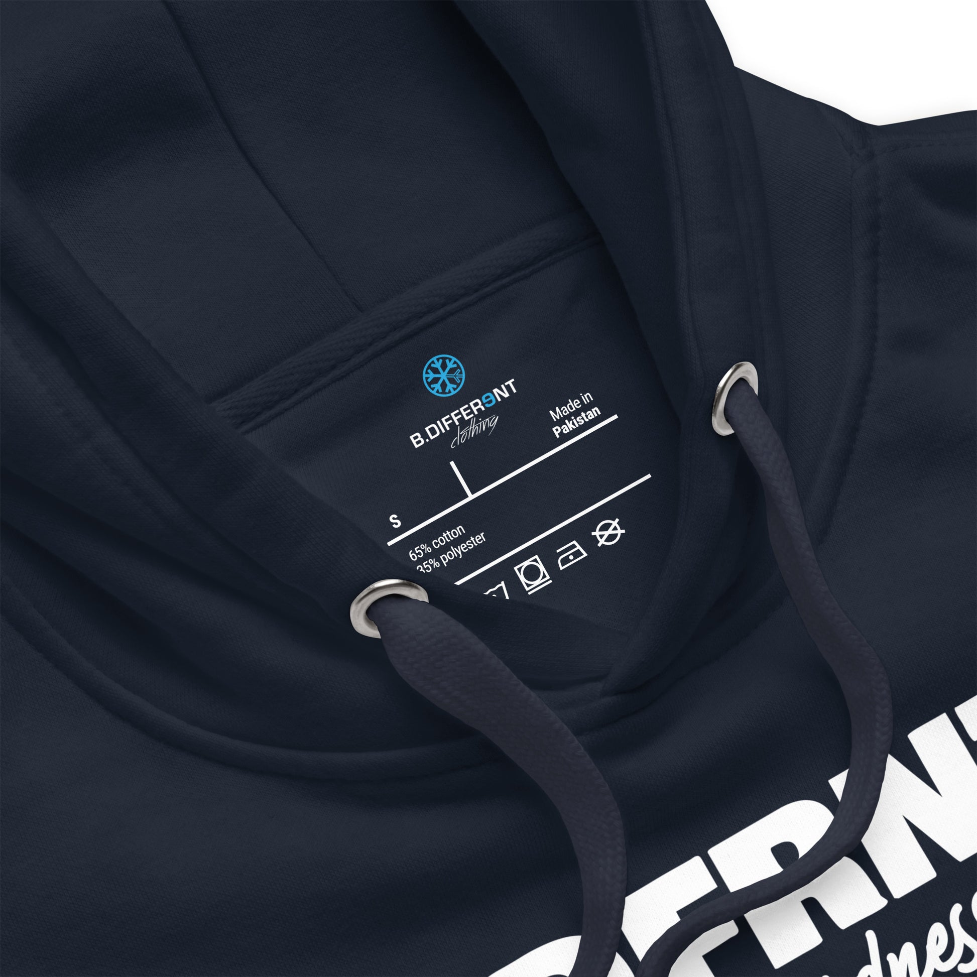 Navy-Black Sheep Hoodie from B.Different Clothing, collar, graffiti-inspired streetwear