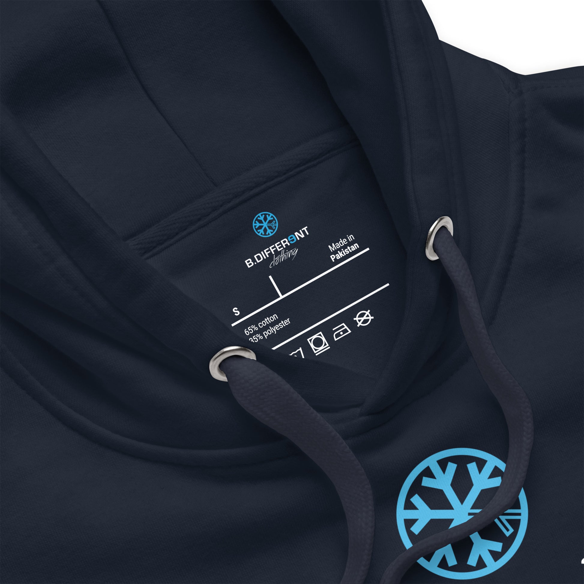 Navy-Weird as Fuck Hoodie from B.Different Clothing, collar, graffiti-inspired streetwear