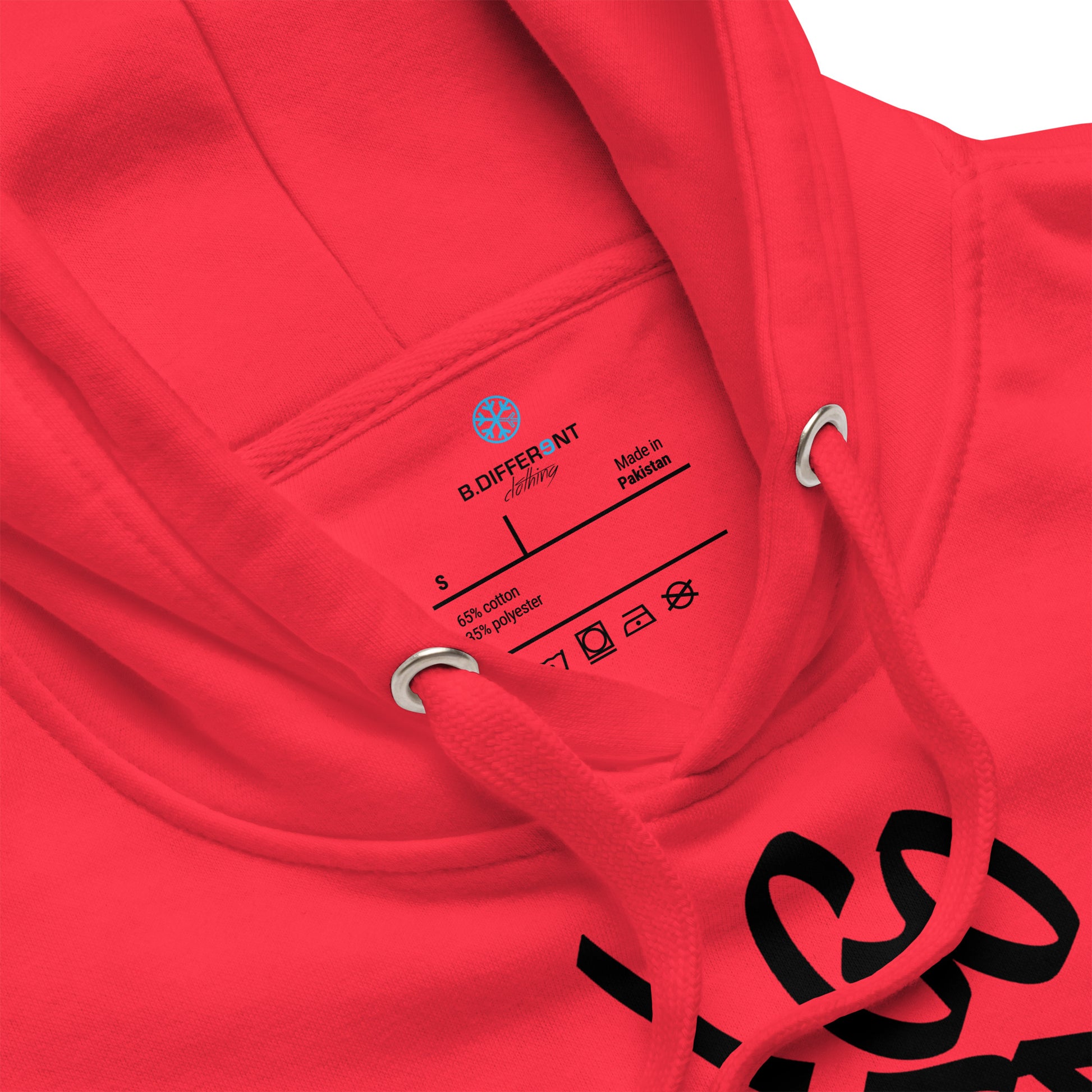 Red-I Go Hard With My Paint Graffiti Hoodie from B.Different Clothing, collar, graffiti-inspired streetwear