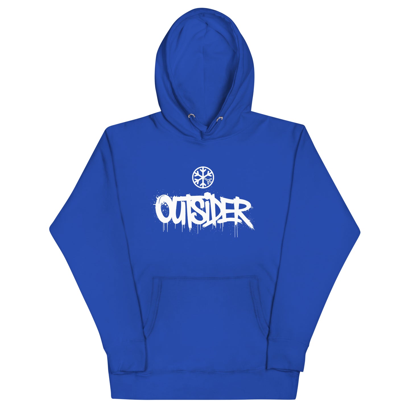 Blue-Outsider Graffiti Tag Sweatshirt from B.Different Clothing, front view, graffiti-inspired streetwear