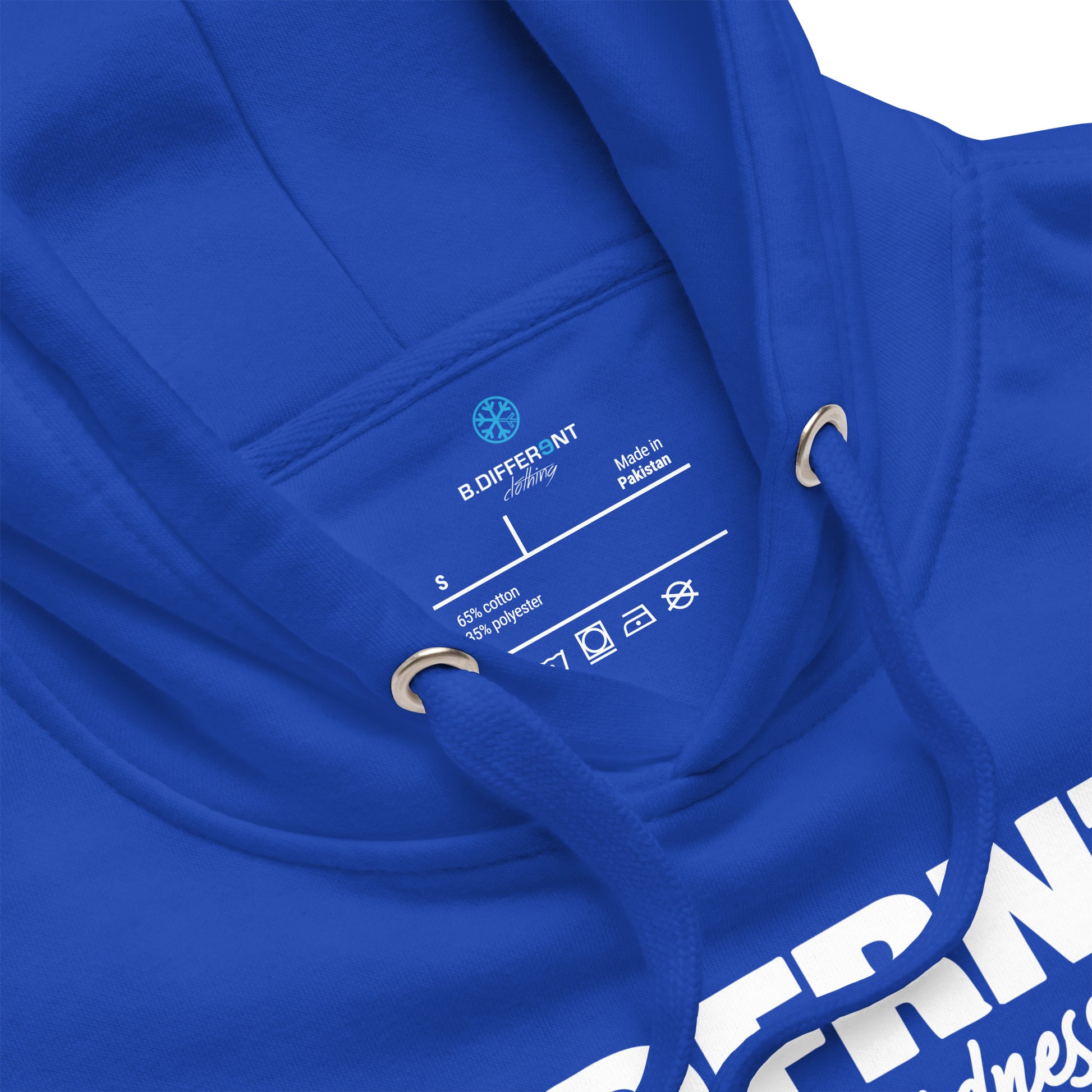 Blue-Black Sheep Hoodie from B.Different Clothing, collar, graffiti-inspired streetwear